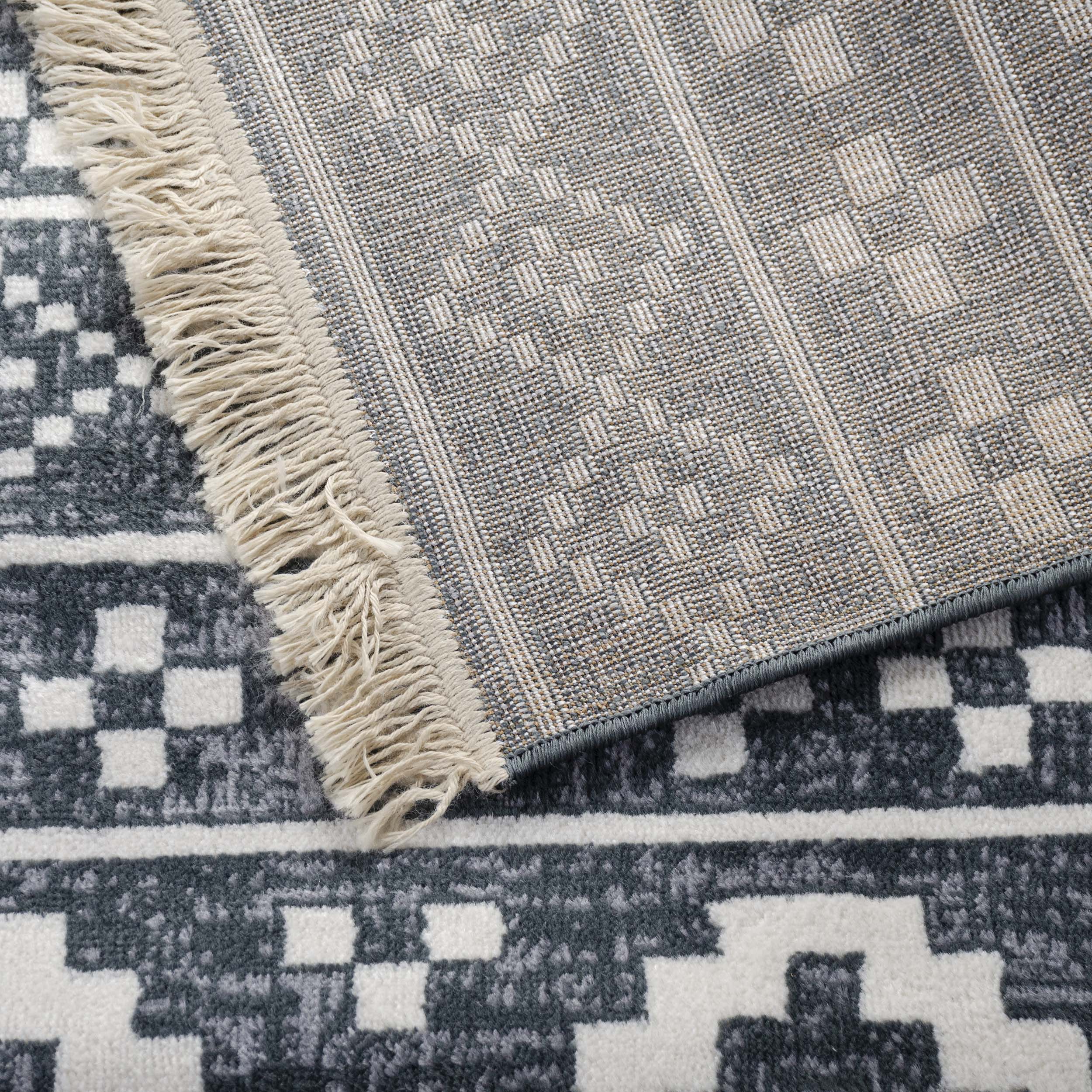 Stylish Geometric Diamond Pattern Indoor Area Rug & Runner - Soft Non-Slip Floor Carpet for Living Room, Bedroom, Hallway | Home Decor & Modern Interior Design