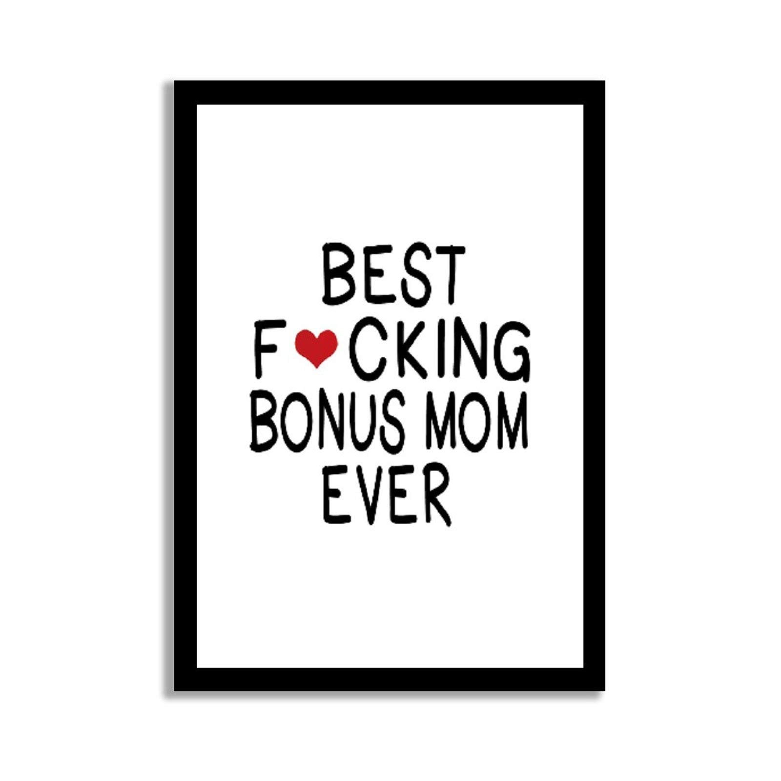 Best Mom Ever Wooden Plaque - Handmade Wood Framed Wall Art Sign for Home Decor, Living Room, Bedroom & Office - Perfect Gift for Mother's Day, Birthday & Housewarming