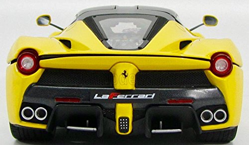 1/18 Scale Ferrari LaFerrari F70 Hybrid Diecast Model Car - Yellow with Black Top Elite Edition by Hot Wheels | Collectible Sports Car for Display, Gift, or Racing Enthusiasts