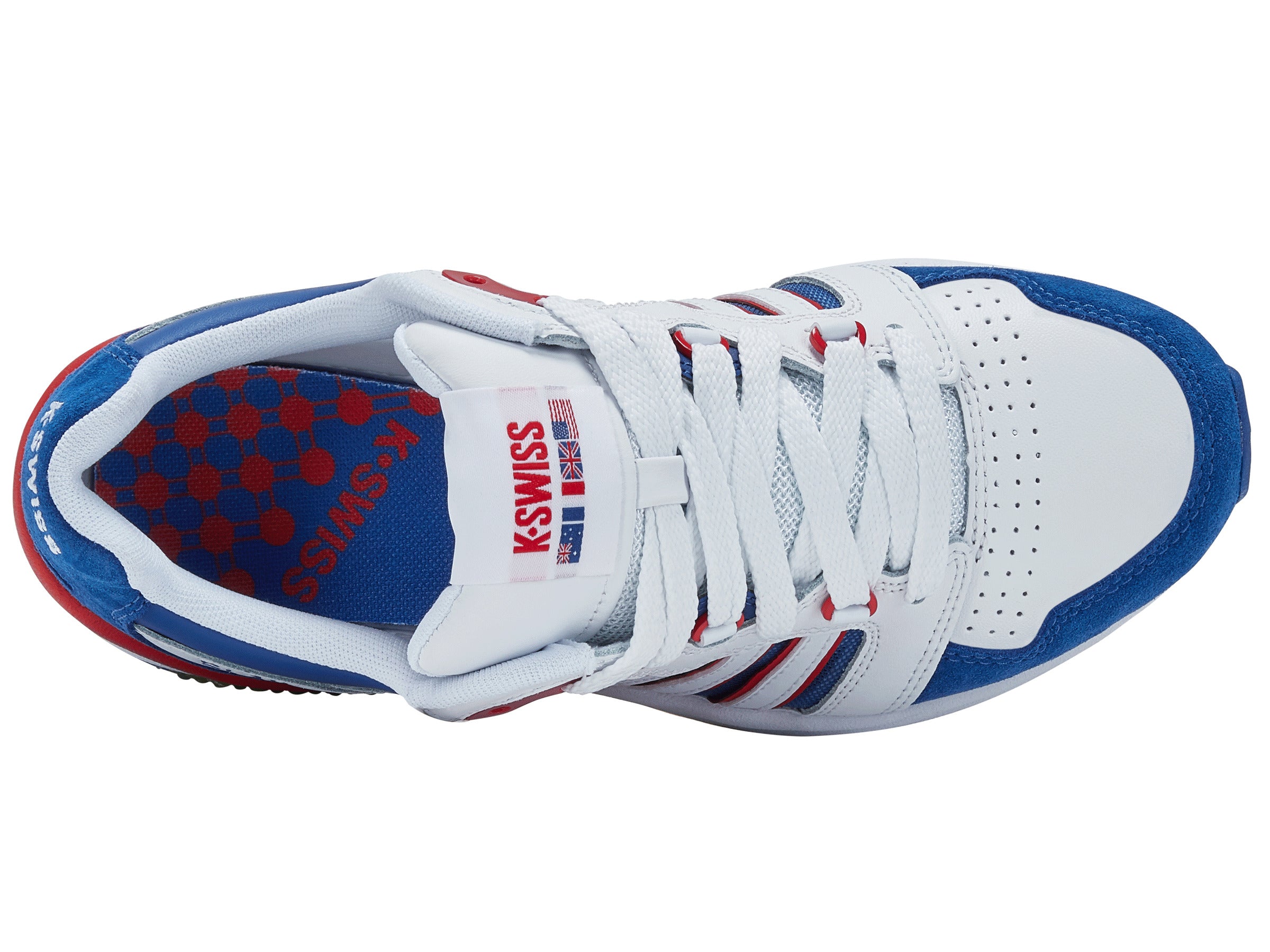 97920 130 M | SI 18 RANNELL | White/Blue/Red/Sulfur - High-Performance Running Shoes for Men, Ideal for Marathon Training & Outdoor Sports