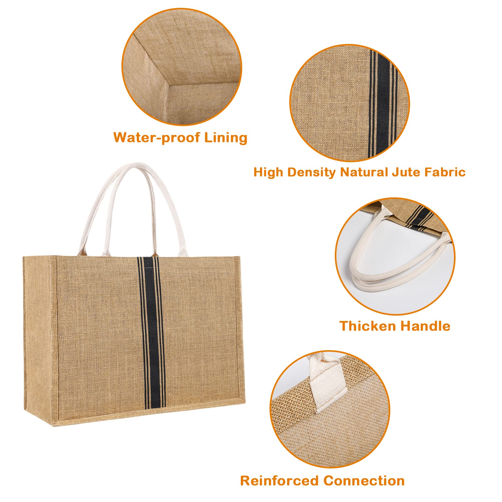 Large Waterproof Woven Straw Beach Tote Bag for Women - Stylish Swim Gym Shopping Travel Bag for Pool, Vacation & Summer Outings