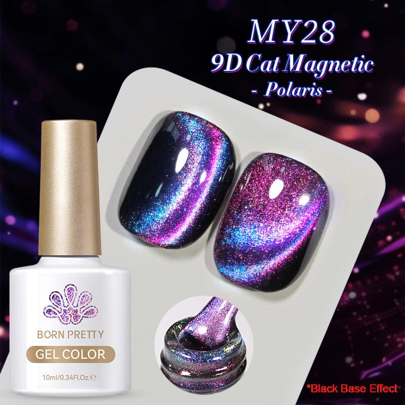 9D Cat Magnetic Gel Polish - 10ml Long-Lasting Nail Polish for Stunning Cat Eye Effect - Perfect for Nail Salons & DIY Manicures at Home