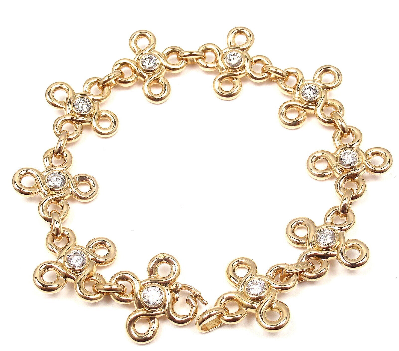 Authentic Chanel 18K Yellow Gold Diamond Bracelet with Certificate - Luxury Jewelry for Women, Perfect for Gifts, Parties & Special Occasions