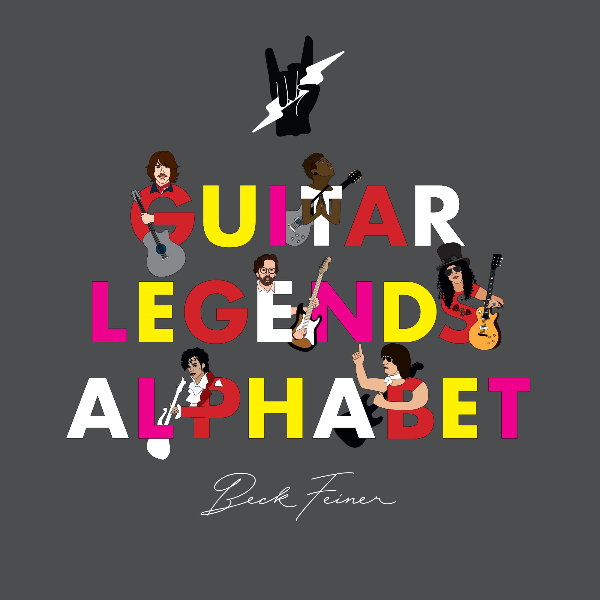 Guitar Legends Alphabet Poster - Music Room Decor, Guitarist Gift, Educational Wall Art for Musicians & Music Lovers - Perfect for Home Studios, Classrooms & Music Shops