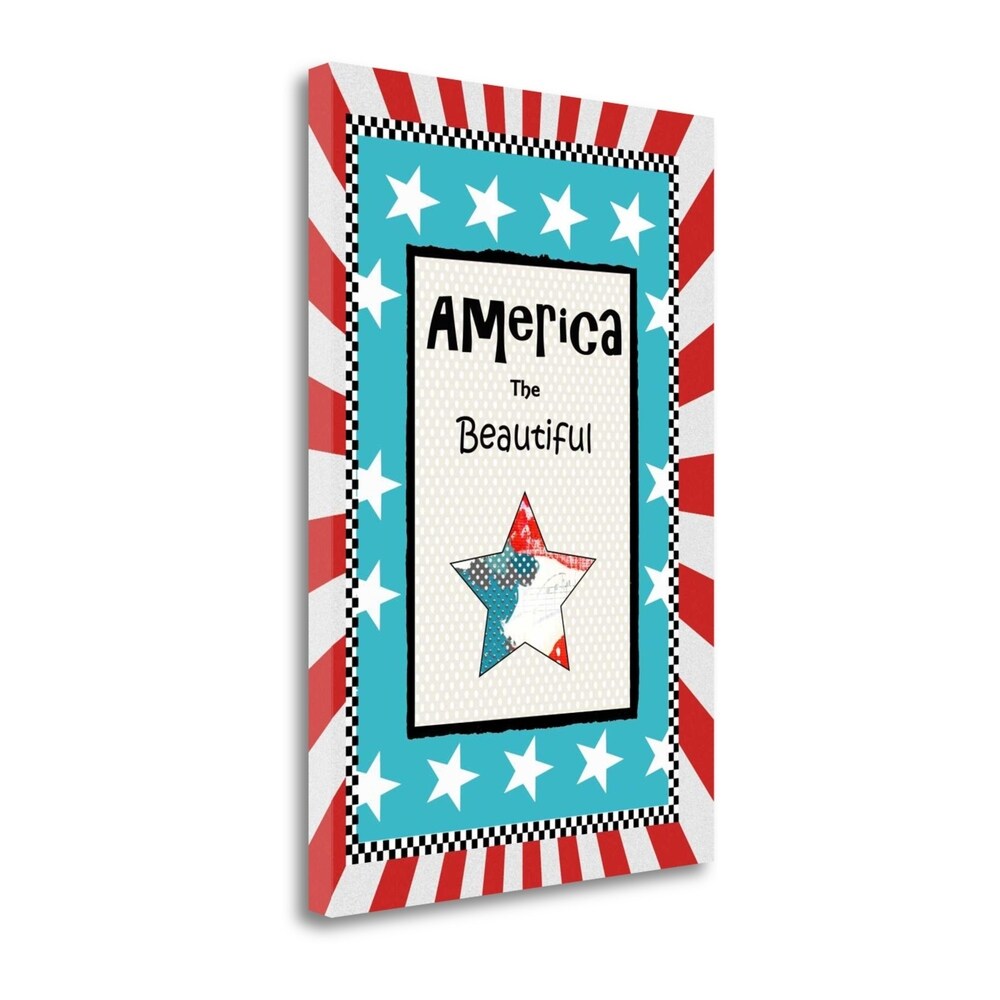 America The Beautiful Fine Art Giclee Print by Sarah Ogren - Gallery Wrapped Canvas Wall Art Ready to Hang - Perfect for Living Room, Bedroom & Office Decor
