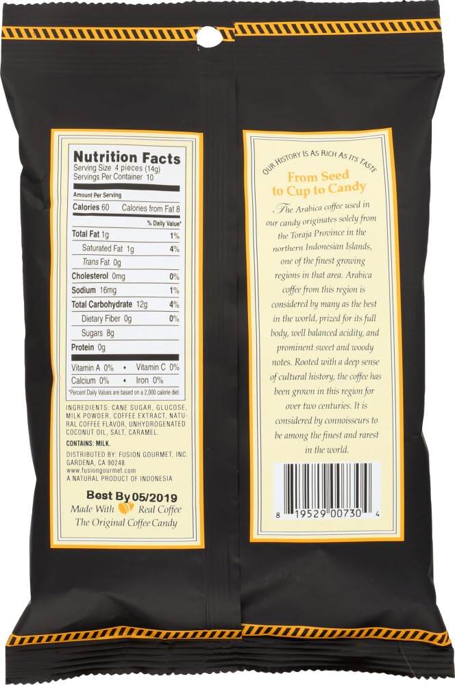 Premium Bali Coffee Candy - 5.3oz (150g) Real Coffee Infused Sweets - Perfect for Office Snacks, Travel Treats & Coffee Lovers Gifts