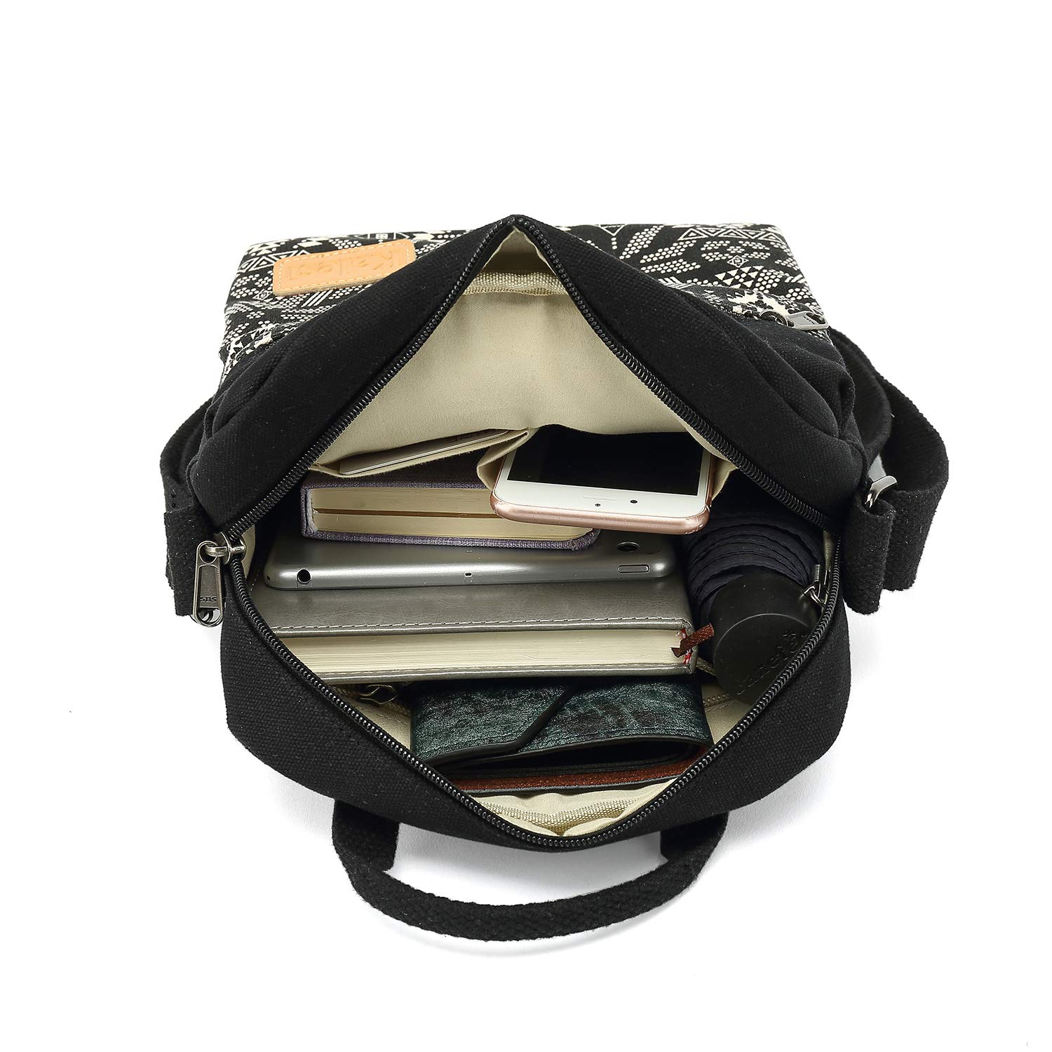 Stylish Kalesi Small Canvas Crossbody Bag & Purse Set for Women & Girls - Perfect for School, Travel & Everyday Use