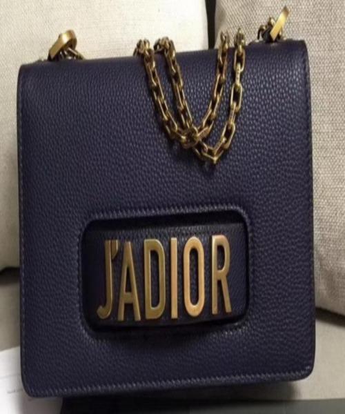 J'Adior Calfskin Flap Bag in Dark Blue | Luxury Designer Handbag for Women | Perfect for Evening Parties, Date Nights & Special Occasions