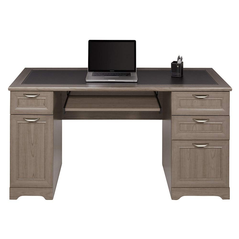 Realspace Magellan 59 Inch Wide Executive Office Desk in Gray - Perfect for Home Office, Study Room & Professional Workspace