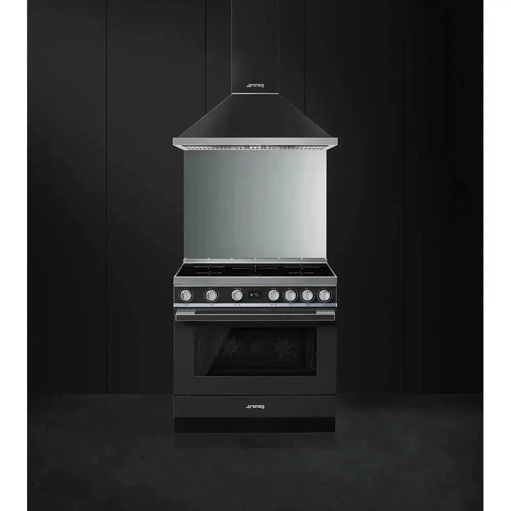 Smeg Portofino 90cm Induction Cooktop - 4 Burner Electric Stove with Touch Controls, Anthracite Black (CPF9IPAN) for Modern Kitchen Cooking & Entertaining