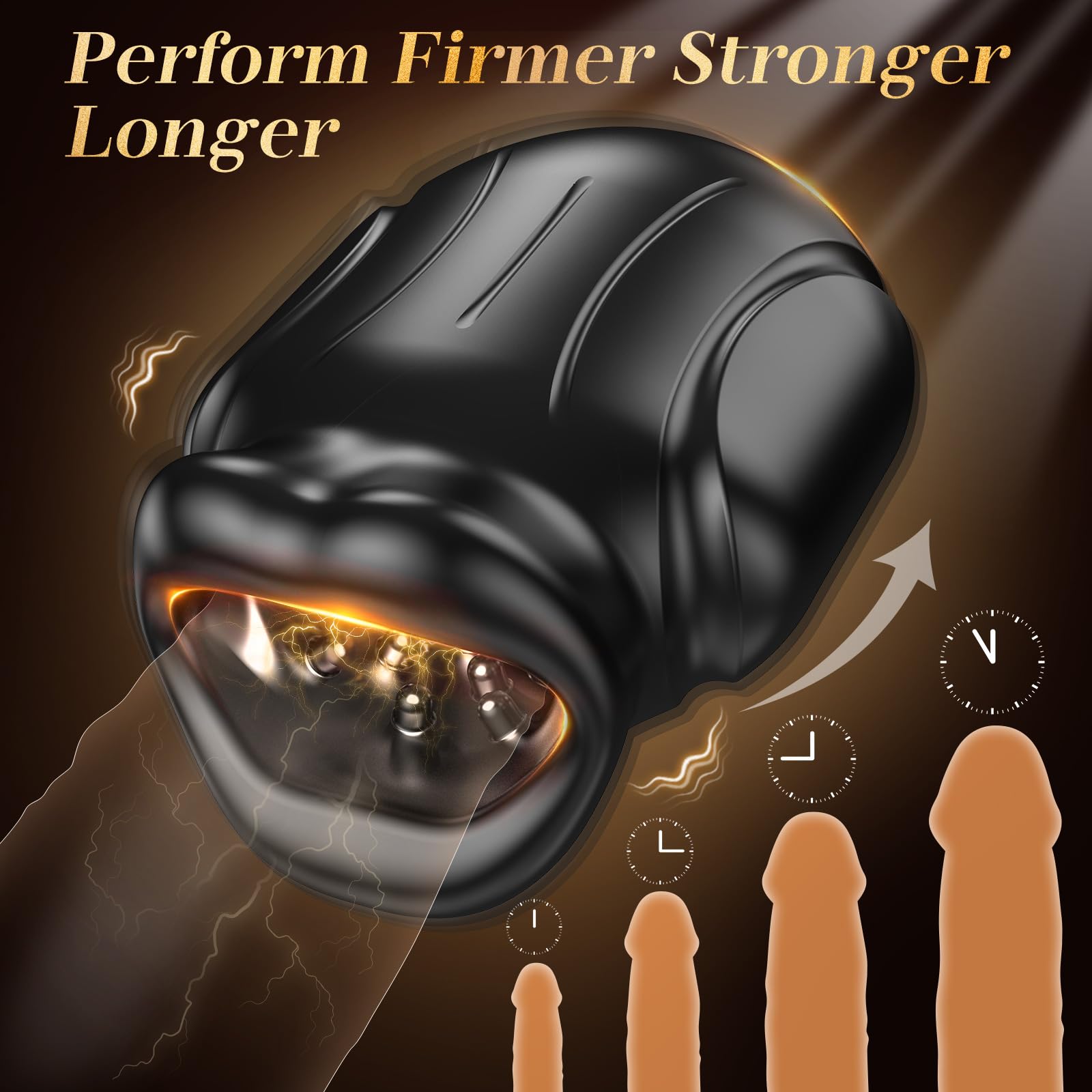 Premium Male Masturbator with 10 Vibration Modes & APP Control - Realistic Blowjob Experience for Men | Adult Sex Toy for Solo Play, Endurance Training & Couples Fun | Waterproof & Discreet Design