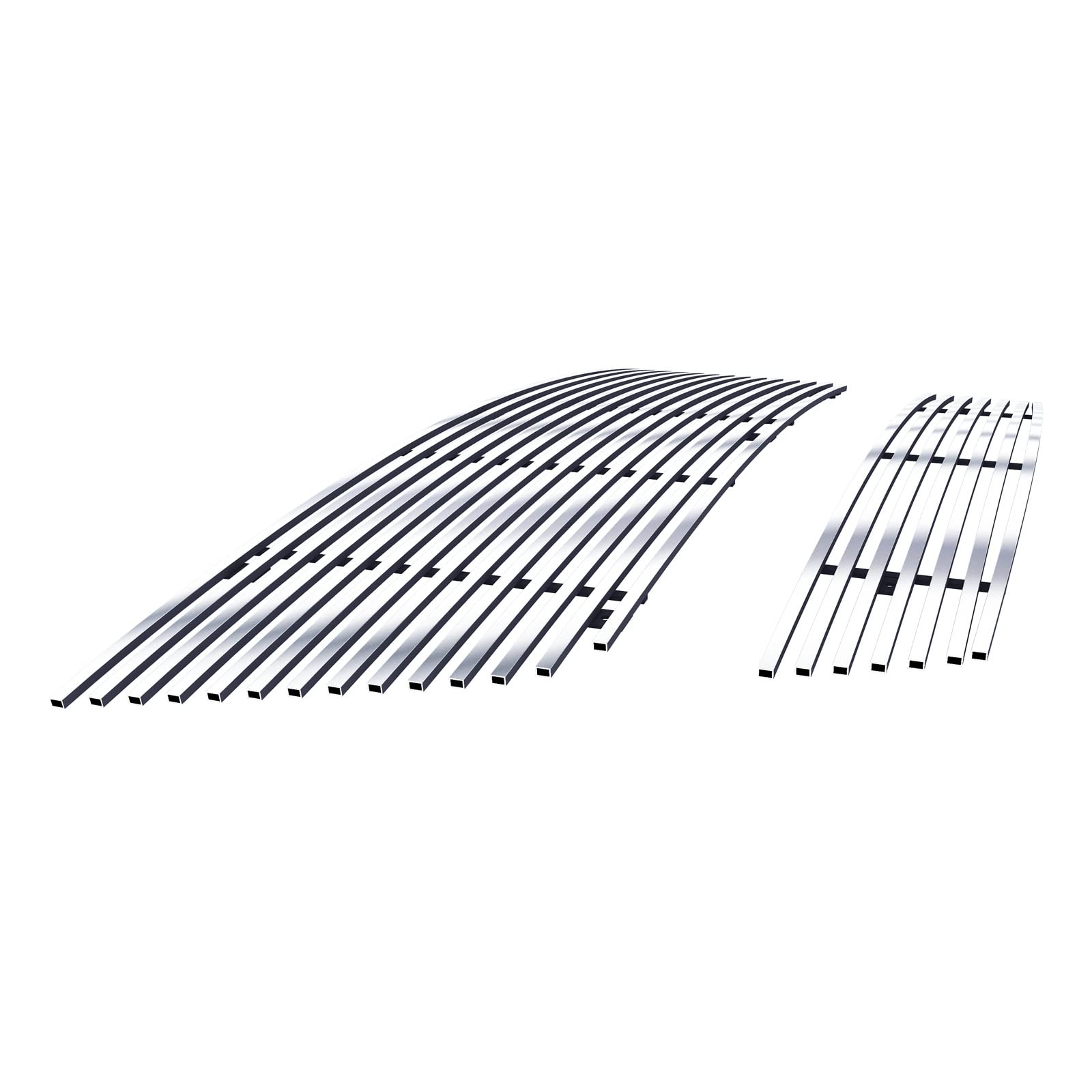 APS Compatible with Ford Expedition 2003-2006 Chrome Billet Front Grille Insert Combo - Upper & Lower Bumper Grill Replacement - Perfect for Off-Roading & Truck Customization