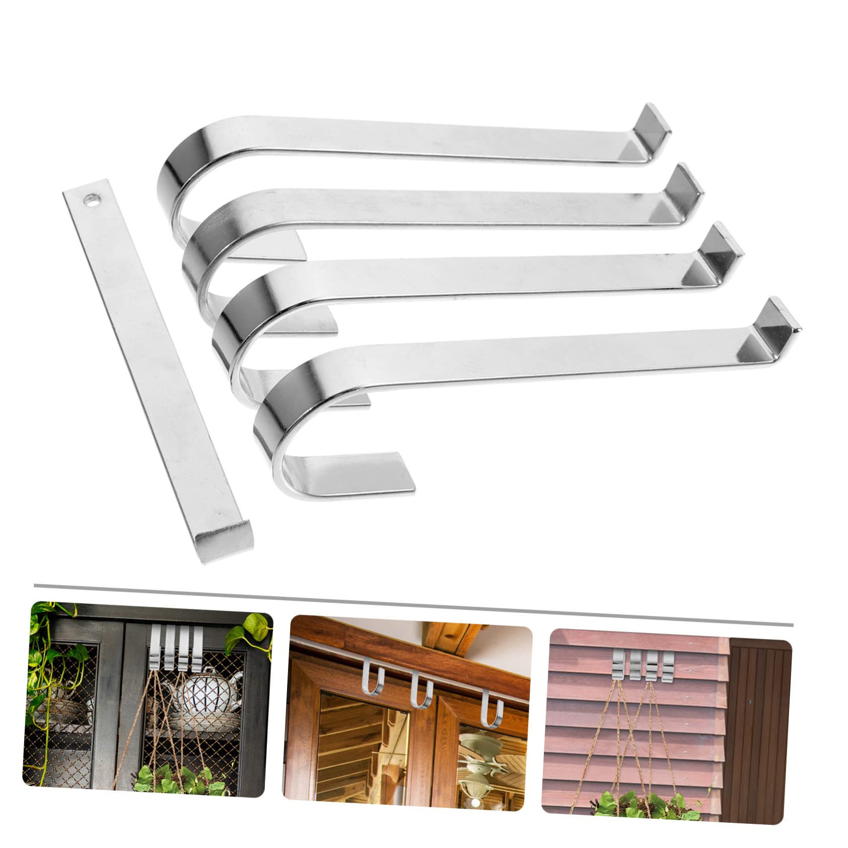 COLLBATH No-Hole Vinyl Siding Hooks - Heavy Duty Metal Wall Hooks for Outdoor Decor & Holiday Lights - Perfect for Christmas Decorations, Hanging Planters & Garden Tools