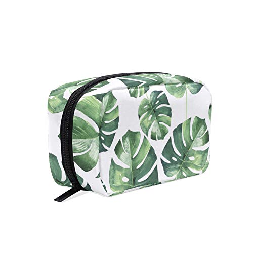 Women's Travel Makeup Bag - Palm Leaves Cosmetic Pouch for Brushes & Toiletries | Perfect for Vacation & Daily Use