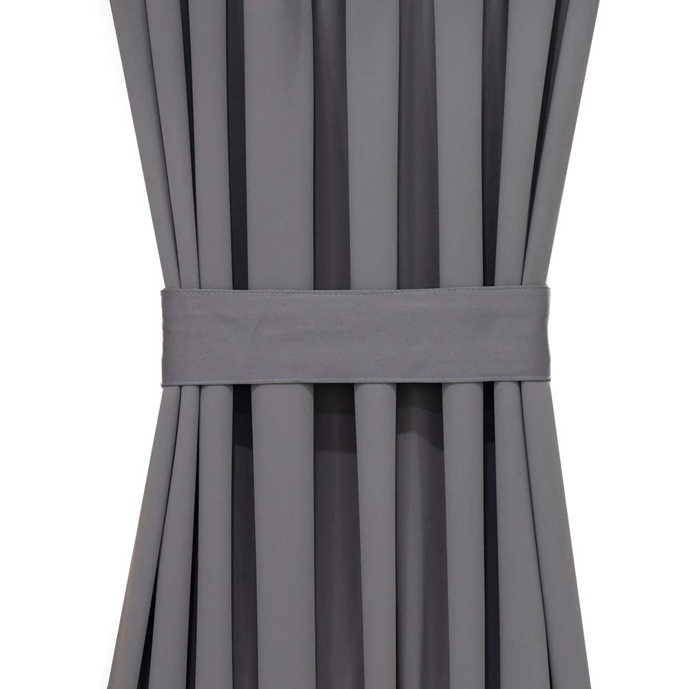 Blackout Thermal Insulated Door Curtains for French Doors - 54x72 Inch Grey Sidelight Window Panel - Spring Garden Home Decor for Front Entryway & Patio Doors