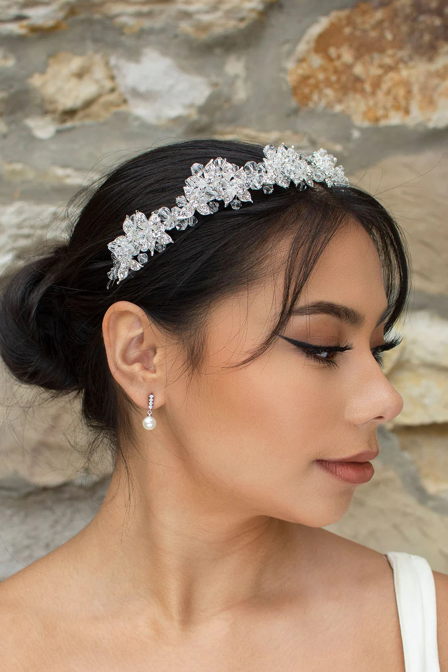 Edwina Silver Crown with Clear Crystals - Elegant Tiara for Brides, Prom Queens & Pageants | Perfect for Weddings, Cosplay & Special Occasions