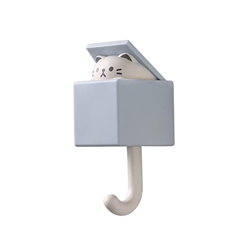 Creative Squirrel Wall Hooks - Adhesive Wall Mounted Key Hooks for Kids Room, Bathroom & Entryway - Cute Coat Hooks, Towel Hangers & Hat Rack (Set of 5, Gray) - Perfect for Organizing Keys, Hats & Small Items in Home, Dorm & Office