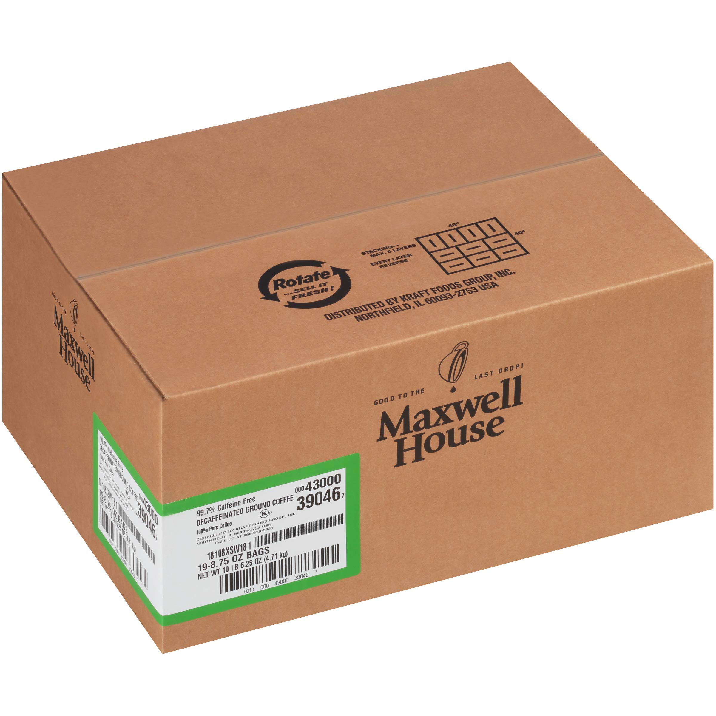 Maxwell House Ground Coffee House Blend - Medium Roast (8.75 oz Bags, Pack of 19) - Perfect for Home Brewing, Office Use & Gifts
