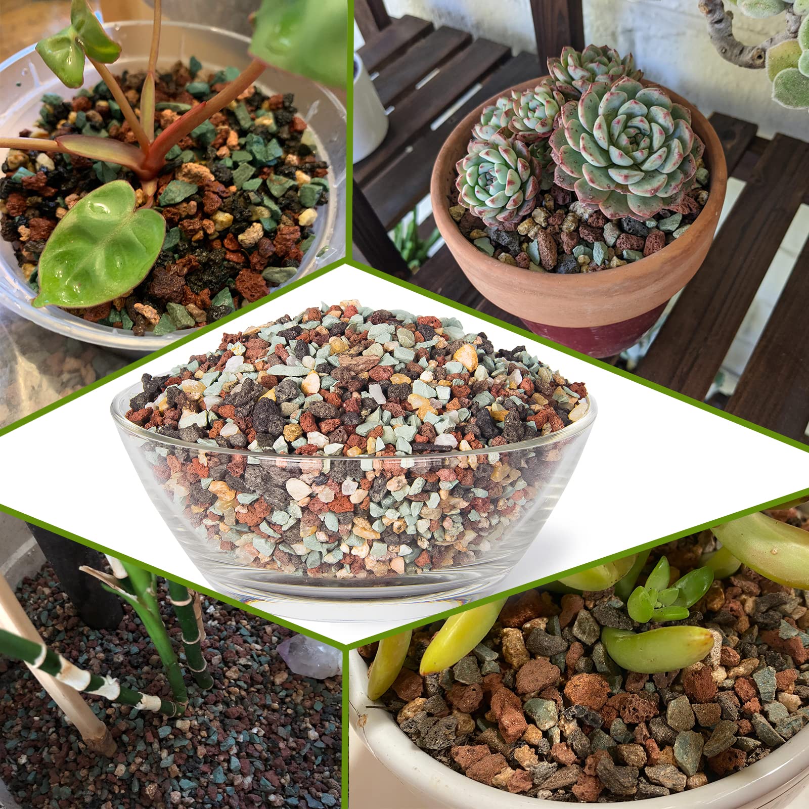 ARTKETTY Large Ceramic Succulent Pots with Drainage Holes - 2.2lb Horticultural Lava Rock Pebbles & Planting Tools Set - Shallow Bonsai Planter for Cactus, Flowers, Indoor Plants | Perfect for Home Decor, Office Desk, Garden & Beginner Gardening