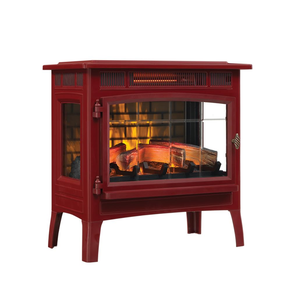 Duraflame Freestanding Electric Fireplace Stove Heater - 3D Realistic Flame Effect, 1000 Sq Ft Coverage, Cinnamon Finish - Perfect for Living Rooms, Bedrooms & Offices