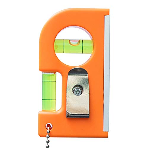 Portable Mini Spirit Level - Magnetic Aluminum Alloy Bubble Level with Zipper & Hanging Hook for Construction, DIY, Carpentry, and Home Improvement Projects