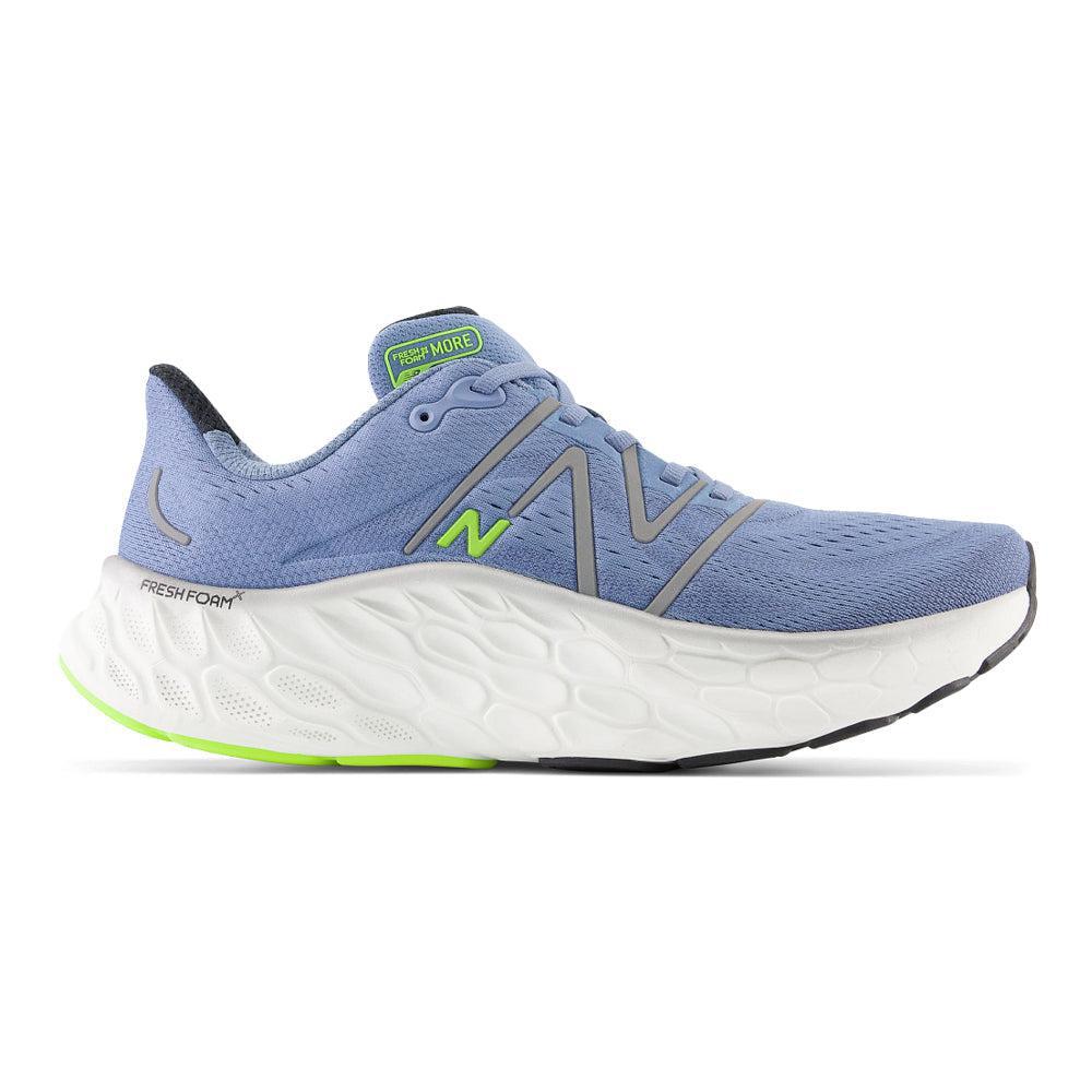 New Balance Fresh Foam X More v4 Running Shoes for Men - Mercury Blue/Dark Silver Metallic - Size 12.5 D Medium - Lightweight Cushioned Sneakers for Jogging, Gym & Everyday Wear