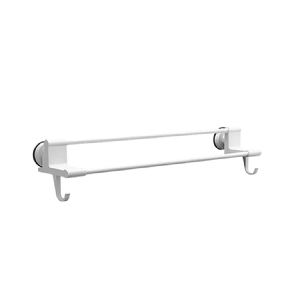 HUOQILIN Strong Suction Cup Towel Bar - No Drill Bathroom Towel Rack, Rustproof Stainless Steel Shower Towel Holder for Bath, Kitchen & RV - Perfect for Hanging Towels, Robes & Washcloths