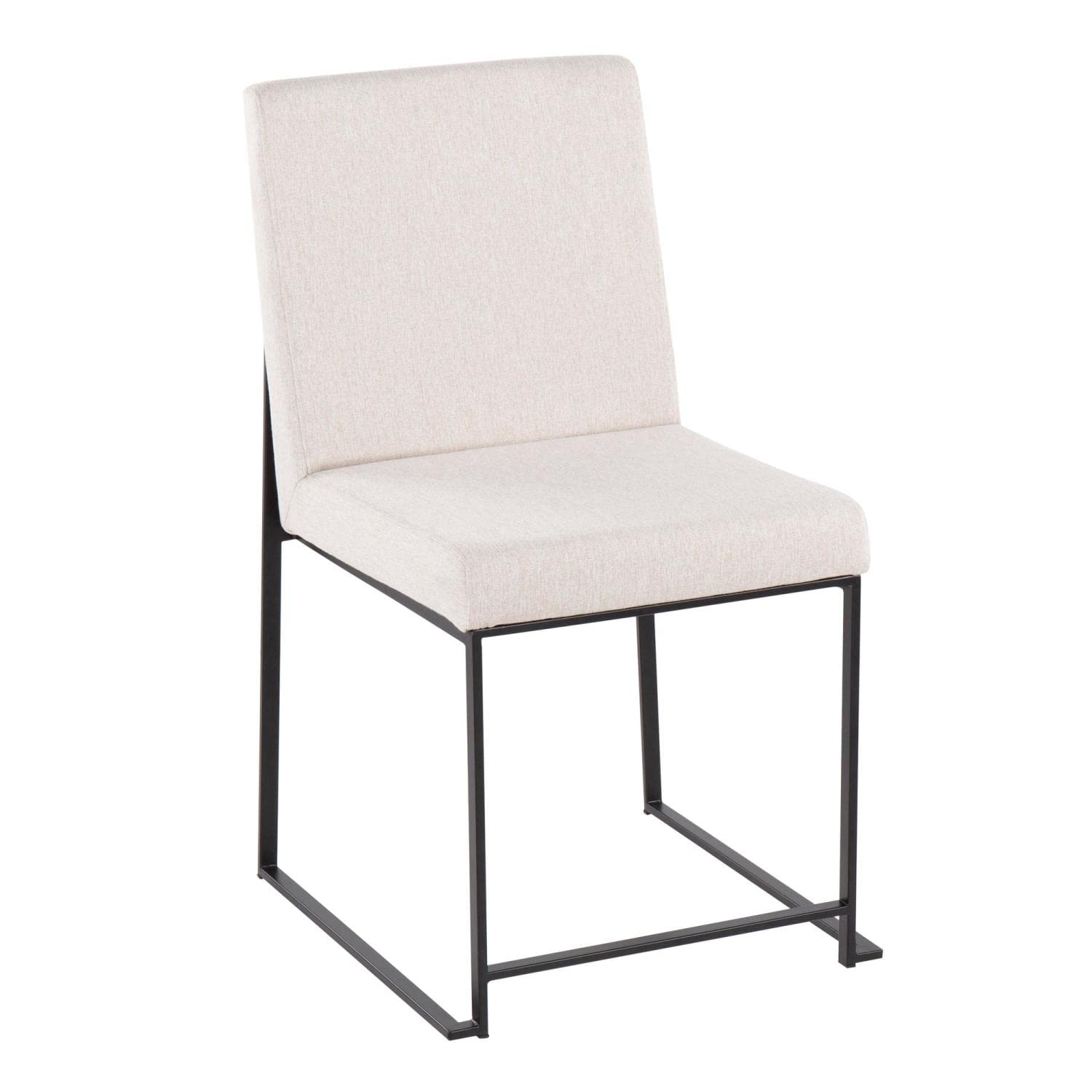 LumiSource High Back Fuji Dining Chair Set of 2 - Modern Upholstered Kitchen Chairs for Dining Table - Comfortable Contemporary Seating for Home, Restaurant & Office Use
