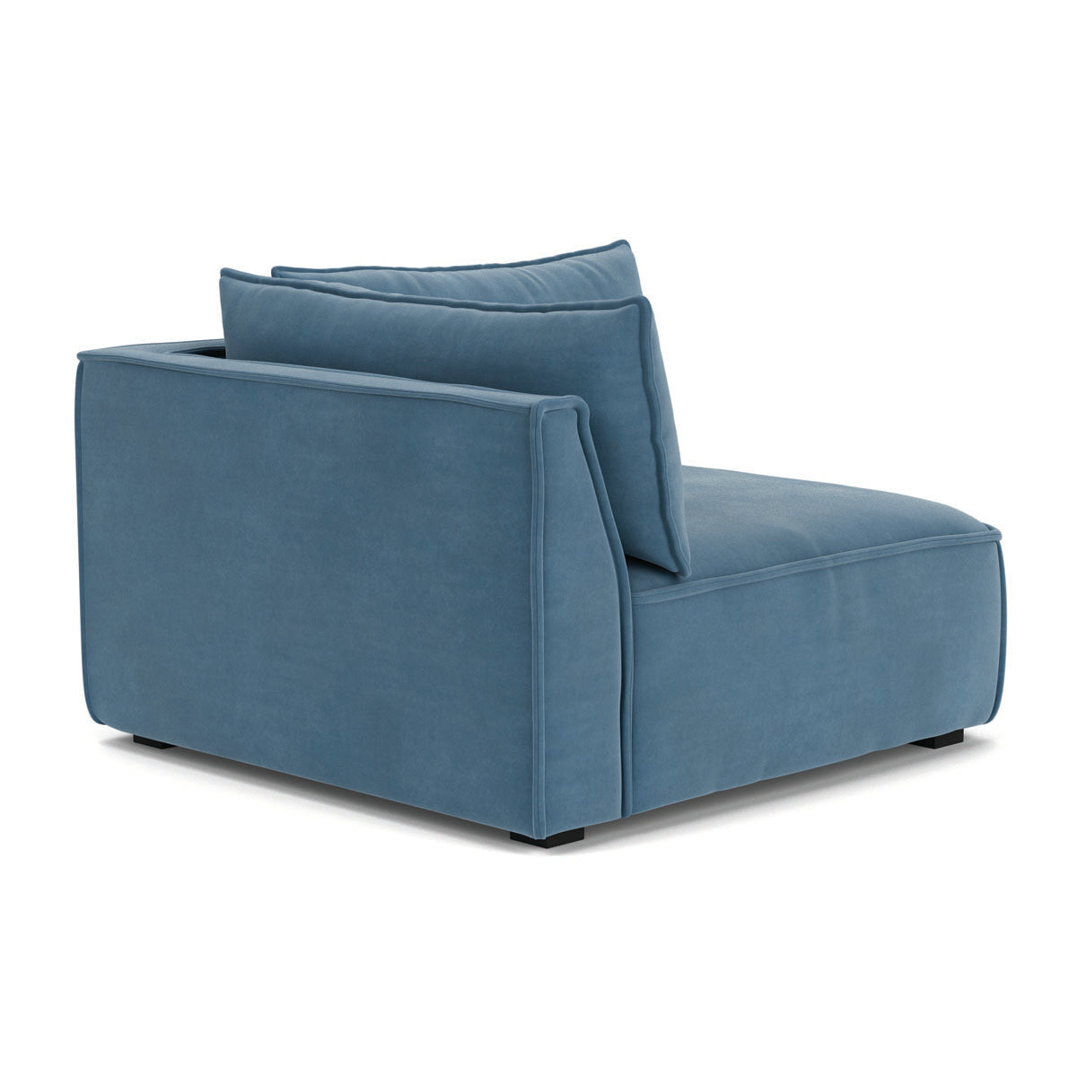 Daphne Velvet Left Corner Modular Sofa - 1 Seater, Modern Living Room Furniture for Small Spaces, Apartments & Cozy Home Decor