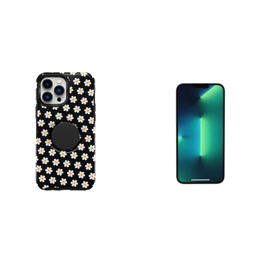 OtterBox Otter + POP Symmetry Series Case with Daisy Graphic & Performance Flex Glass Screen Protector for iPhone 13 Pro Max - Durable Protection for Work, Travel & Outdoor Activities