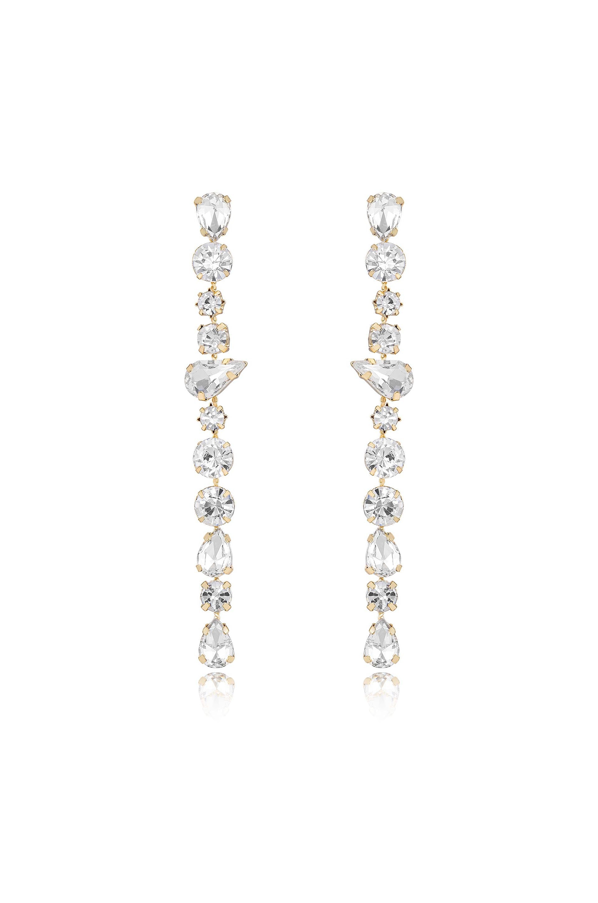 Ice Drop Dangle Earrings for Women - Elegant Crystal Glass Beaded Earrings for Party, Wedding & Evening Wear - Perfect Gift for Her
