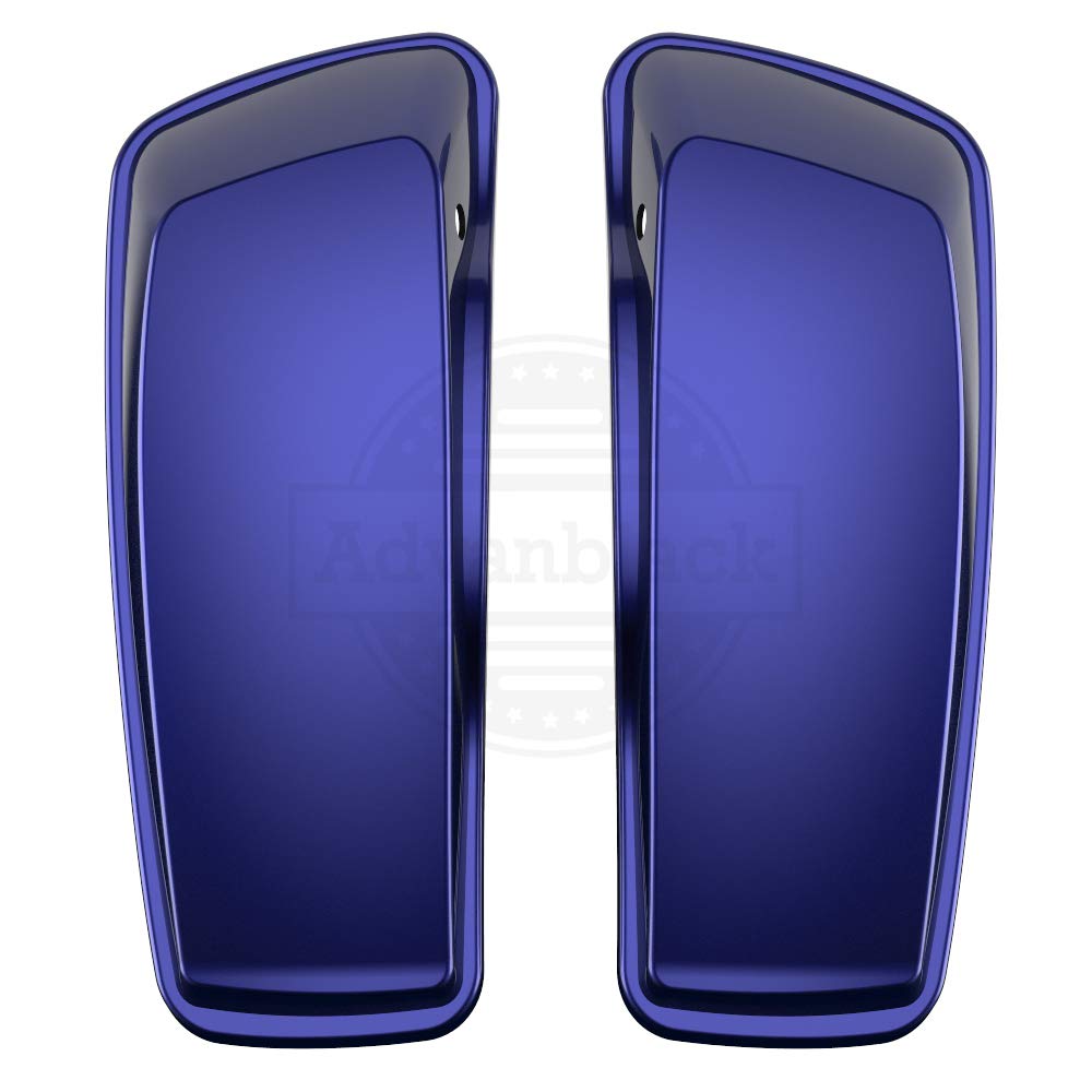Premium Moto Onfire Saddlebag Lids for Harley Touring, Street Glide & Road Glide Special (2014-2021) - Zephyr Blue | Waterproof Motorcycle Luggage Covers for Long Rides & Adventure Trips