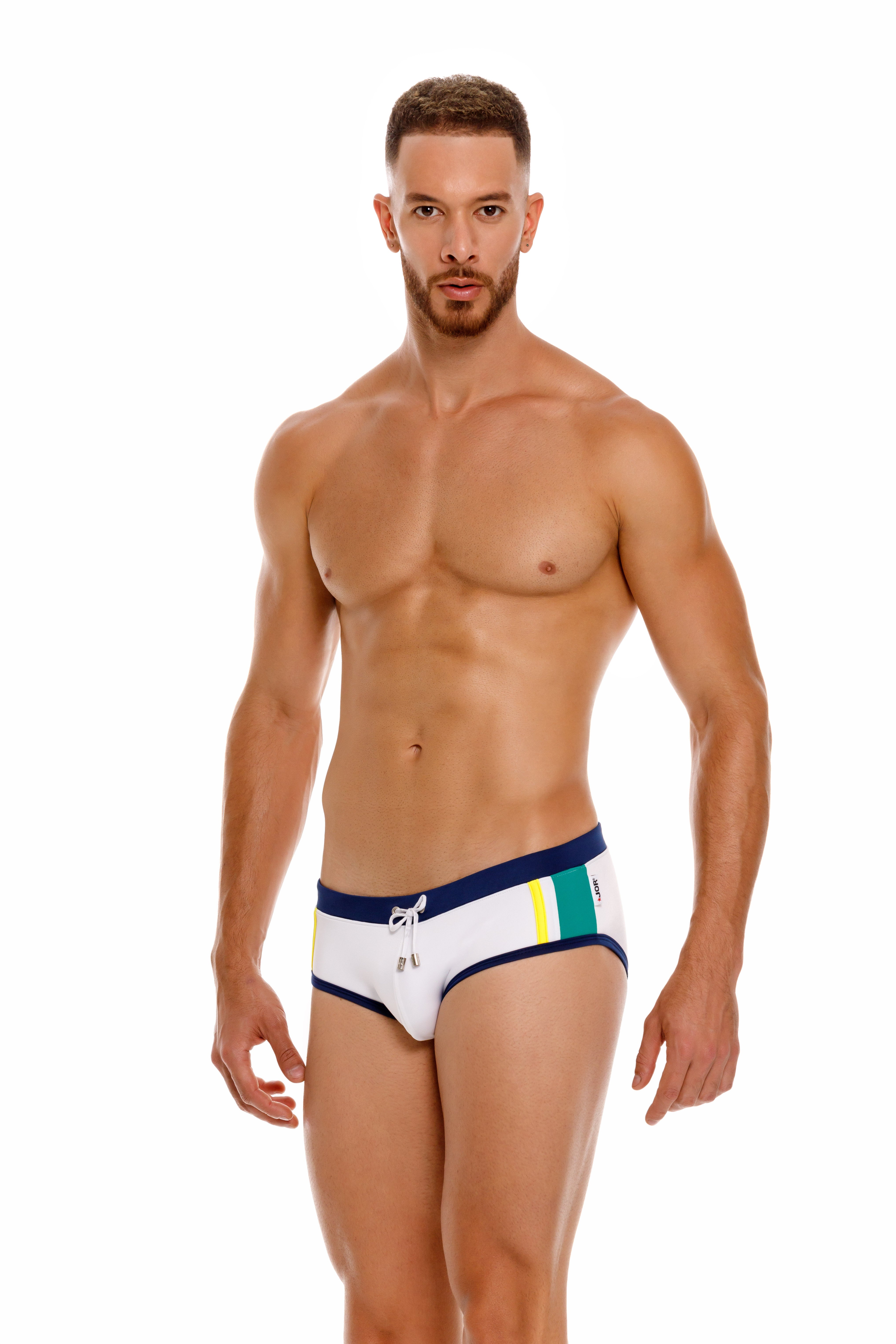 JOR Canarias Men's Swim Briefs - White - Comfortable & Stylish Swimwear for Beach, Pool & Vacation