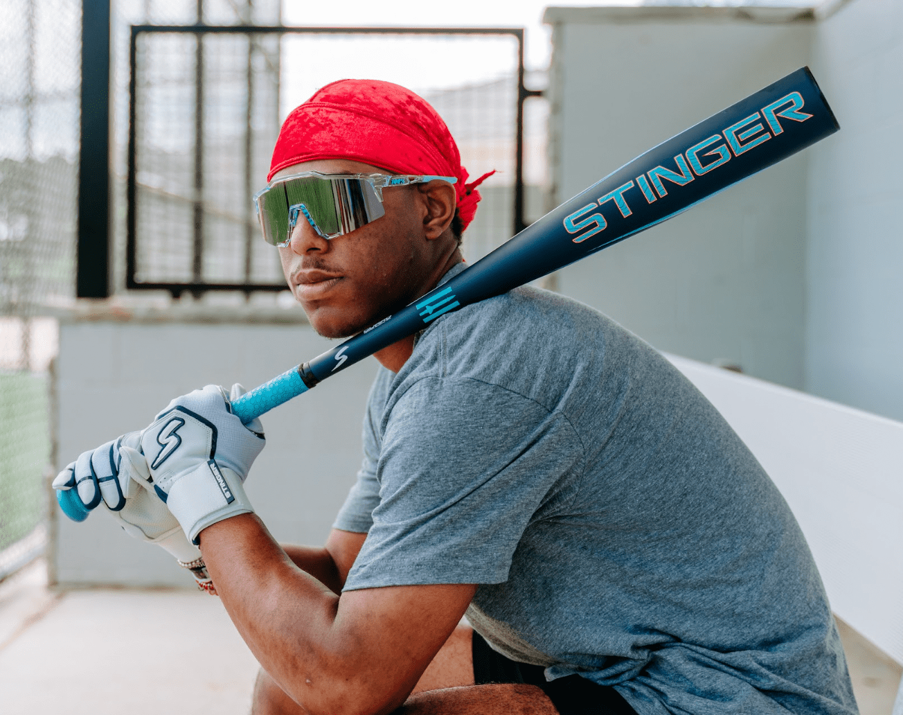 Premium Winder Series Batting Gloves for Baseball & Softball - Navy & White - Breathable & Flexible for Enhanced Grip & Comfort - Perfect for Training, Games & Outdoor Sports