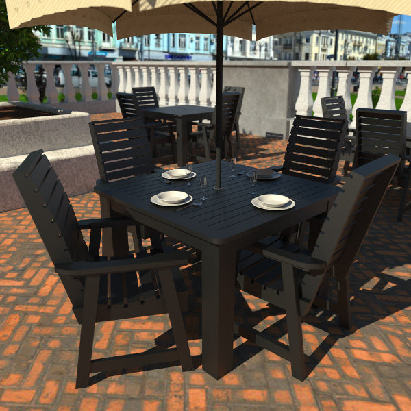 Glennville 5-Piece Square Outdoor Dining Set - Patio Furniture with Table and 4 Chairs - Perfect for Backyard, Garden, and Poolside Gatherings