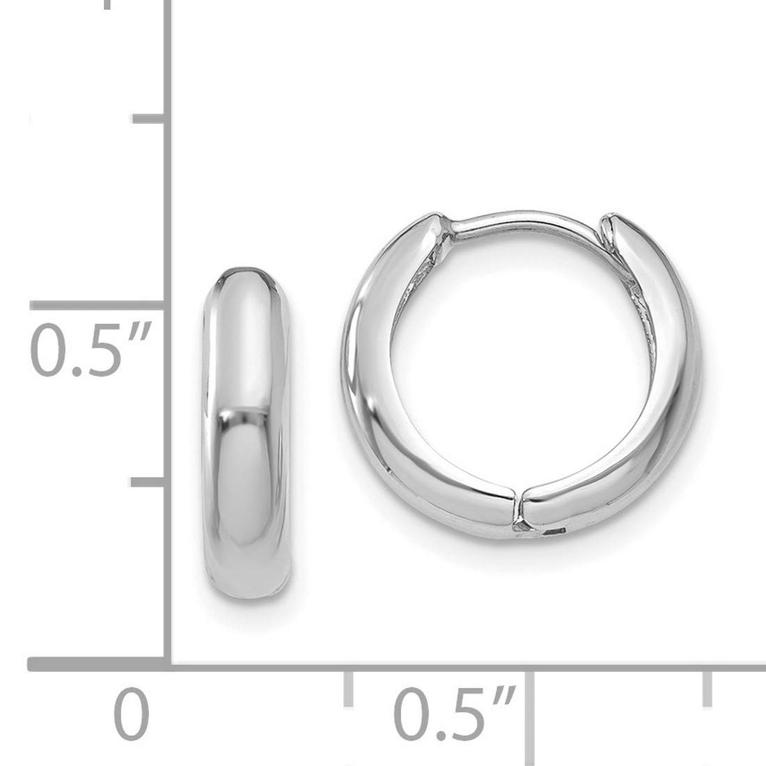 3mm Polished Hinged Hoop Huggie Earrings in Real 14k Gold - Minimalist Everyday Jewelry for Women, Perfect for Work, Date Night & Special Occasions