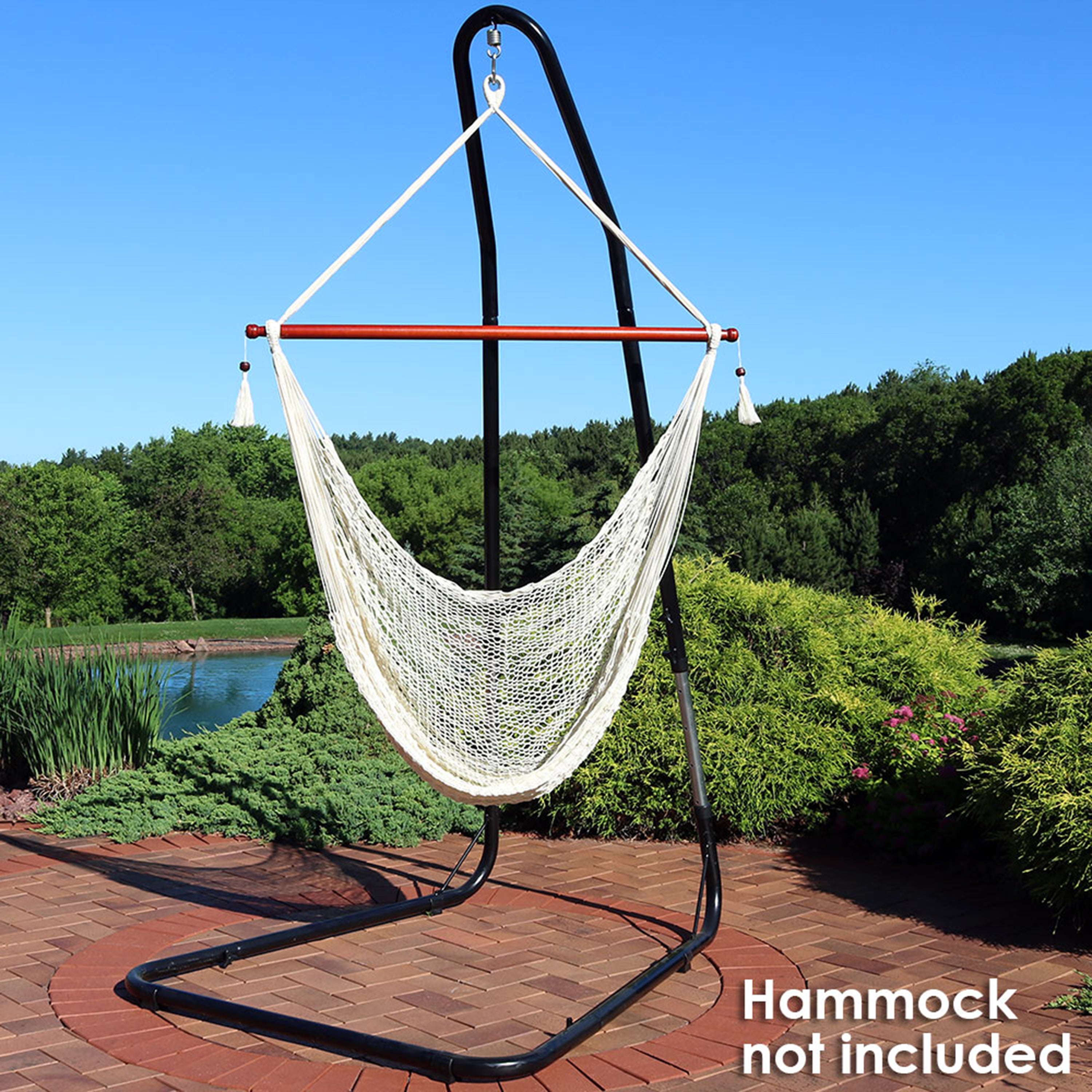 Heavy Duty Adjustable Hammock Chair Stand - Sturdy & Durable for Indoor/Outdoor Use - Perfect for Patio, Backyard, Garden, or Balcony Relaxation