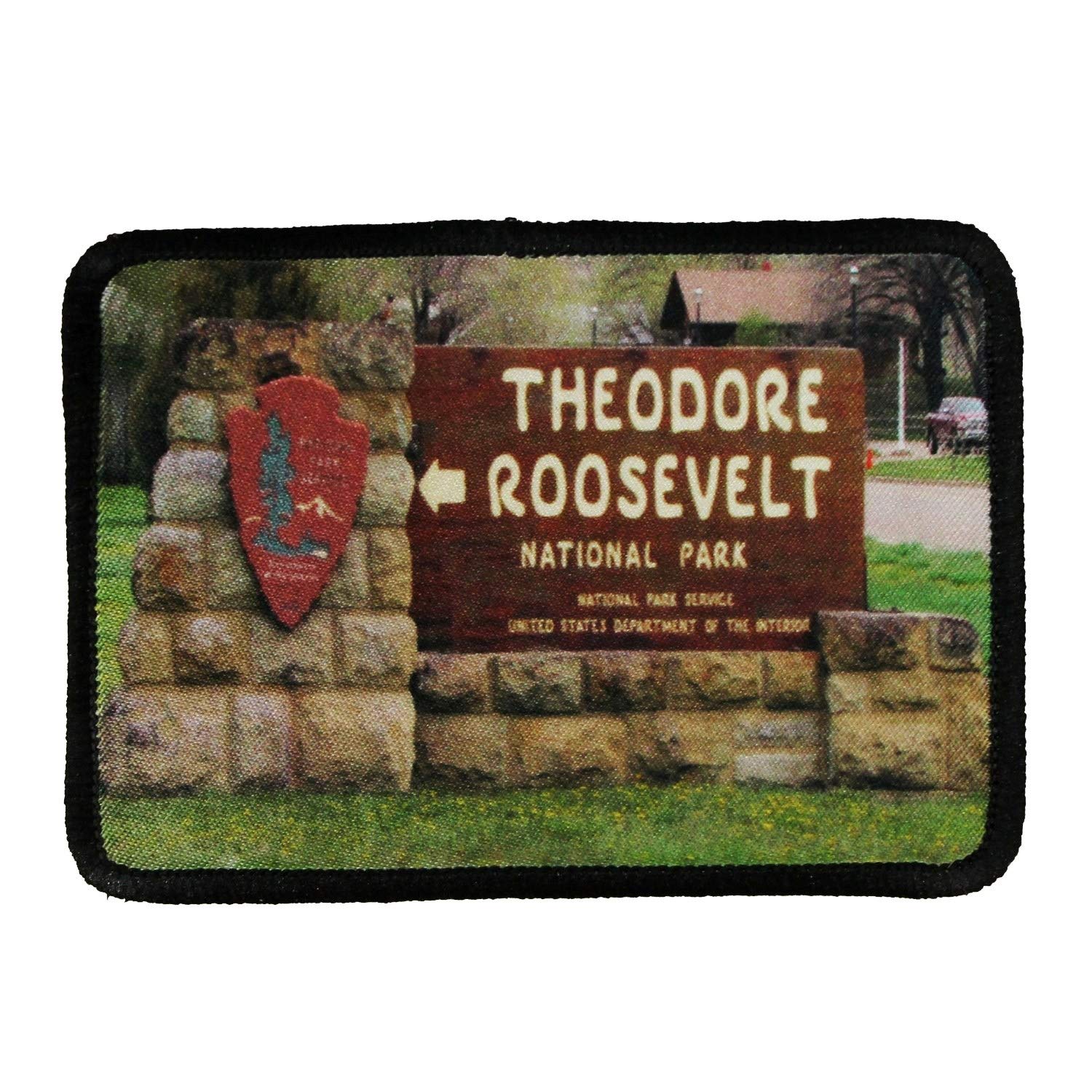 Theodore Roosevelt National Park Patch - Iron On Applique for Travel, Hiking & Outdoor Gear - Dye Sublimation Embroidered Badge for Backpacks, Jackets & Hats