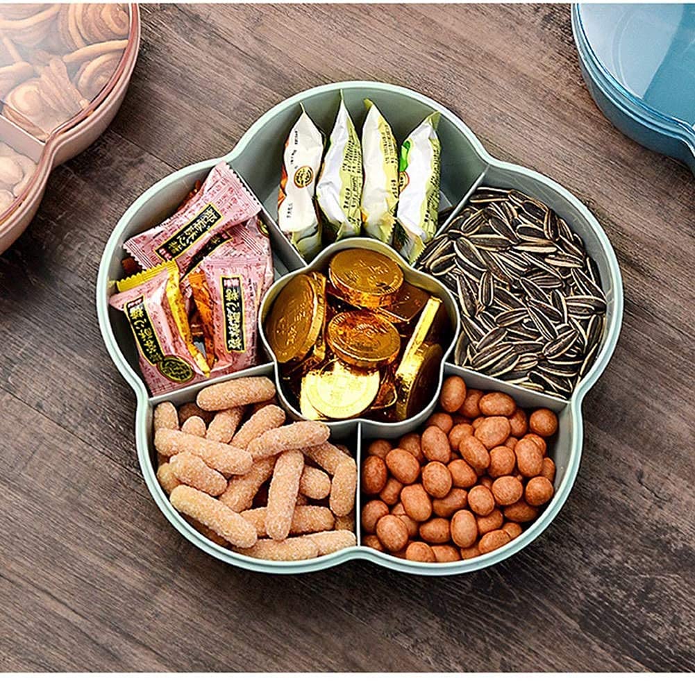 Snack Storage Box with Lid - Airtight Candy & Dried Fruit Container for Kitchen, Pantry, Picnics, and Office Organization (Red)