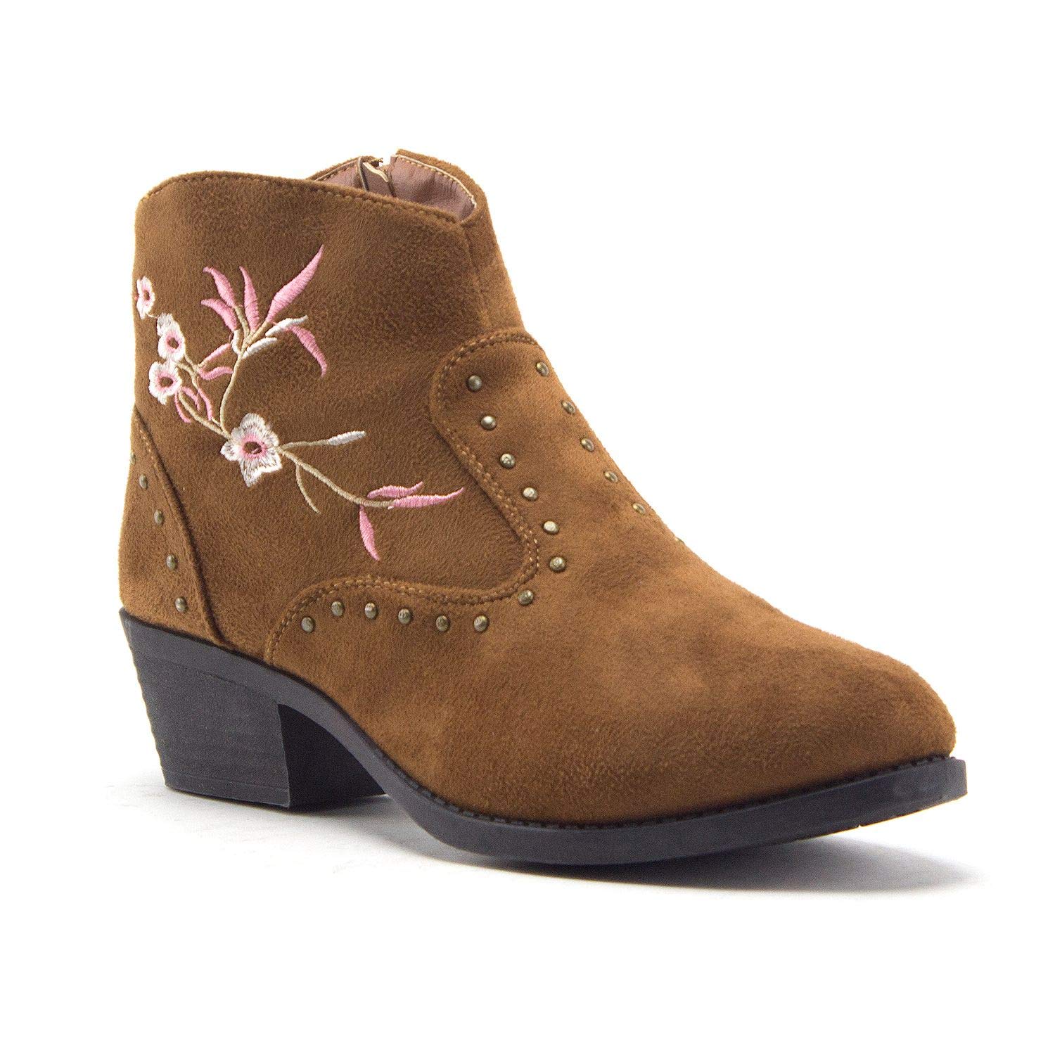 Jazamé Women's Ankle High Boho Chic Western Cowboy Boots - Stylish Cowgirl Rodeo Shoes for Country Dancing, Music Festivals & Western Fashion Outfits