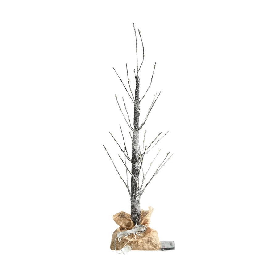 SPICEOFLIFE 60cm Brown LED Christmas Tree Branch with Warm White Lights - Perfect for Holiday Home Decor, Tabletop Centerpiece, and Festive Party Ambiance (500g)