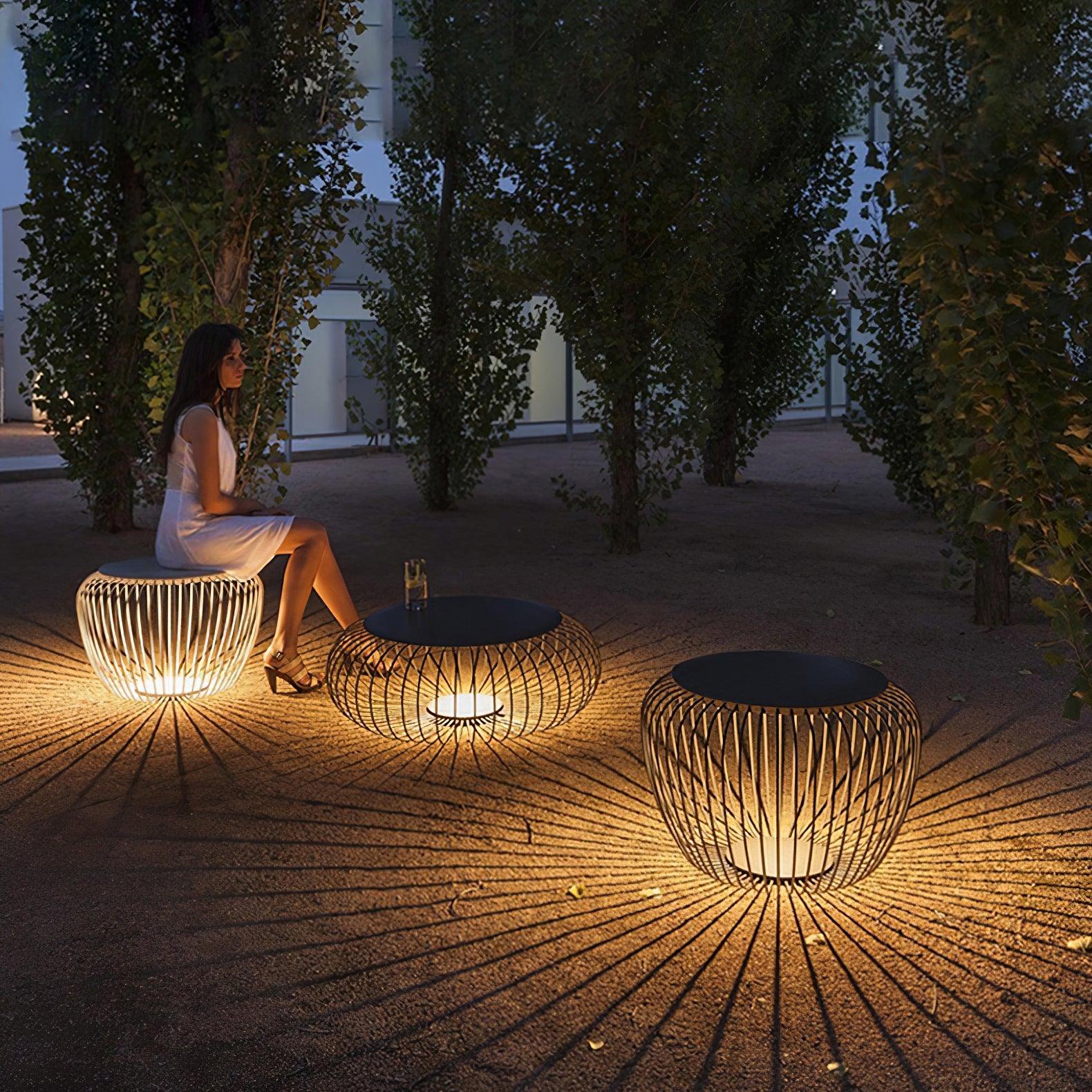 Meridiano Solar Powered Garden Outdoor Table Light - Waterproof LED Patio Decor for Backyard, Deck, and Poolside - Perfect for Evening Gatherings and Outdoor Dining