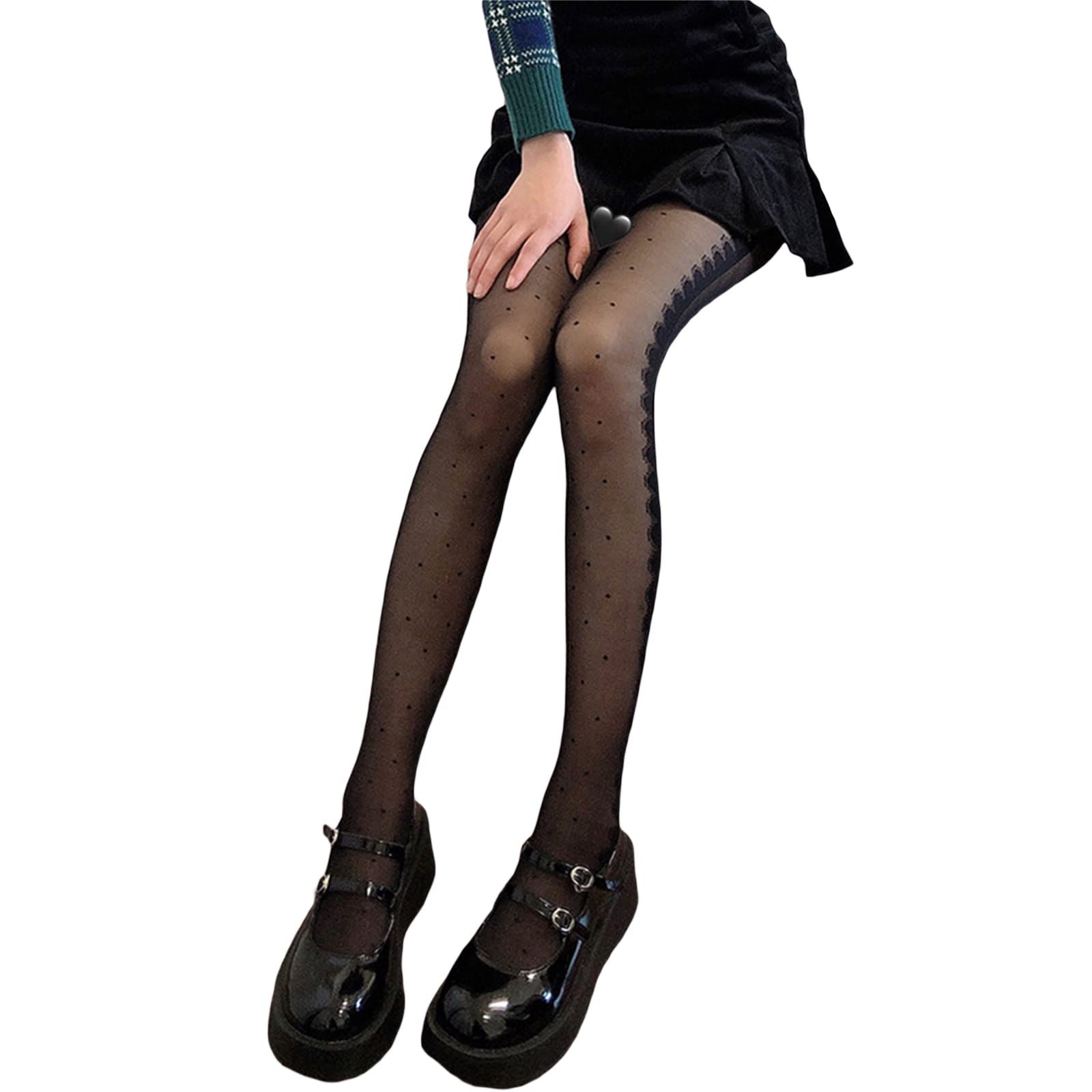 NIKDUCK 2023 Y2K Gothic Sheer Pantyhose - Sexy Gradient Stockings for Women | See-Through Halloween & Party Tights | Perfect for Cosplay, Night Out & Festive Occasions