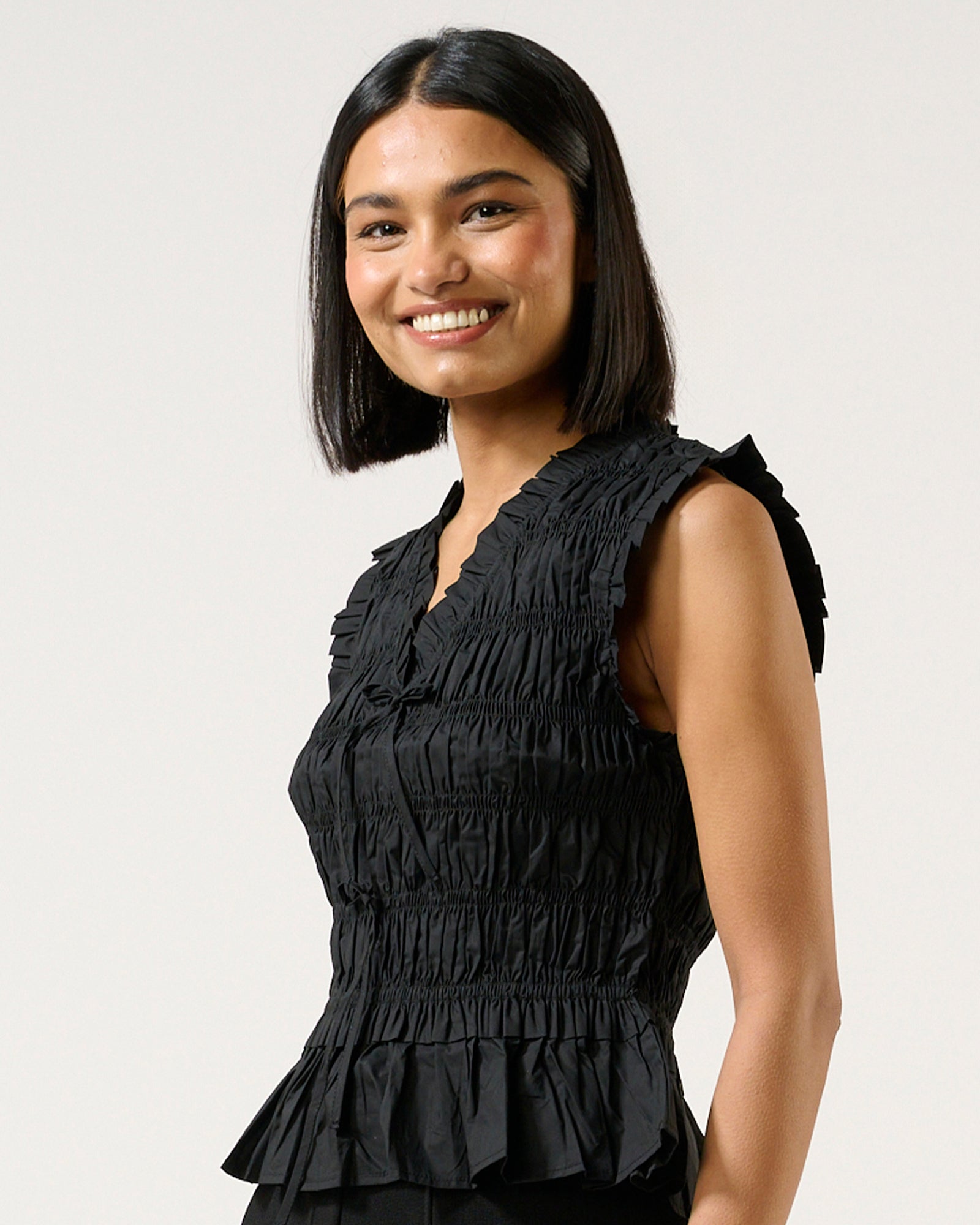 Marilee Women's Black Sleeveless Top - Casual Summer Blouse for Outfits, Work & Date Night