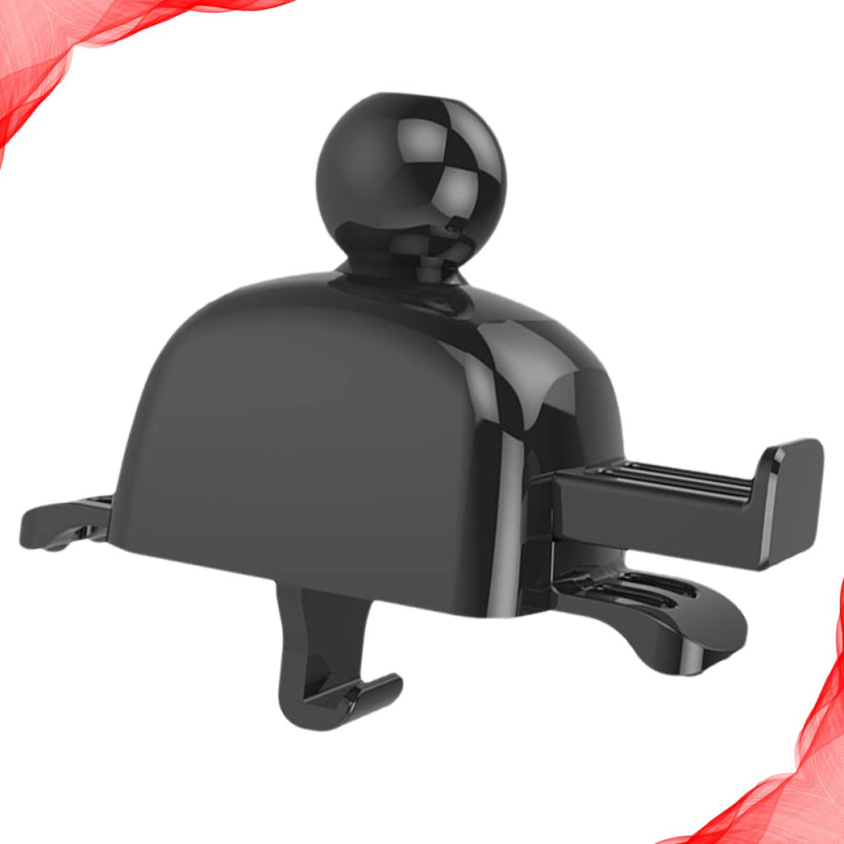 Mikikit 2-Pack Black Car Phone Holder - Secure Auto Phone Mount for Air Vent, Perfect for Driving, Navigation, and Hands-Free Calling