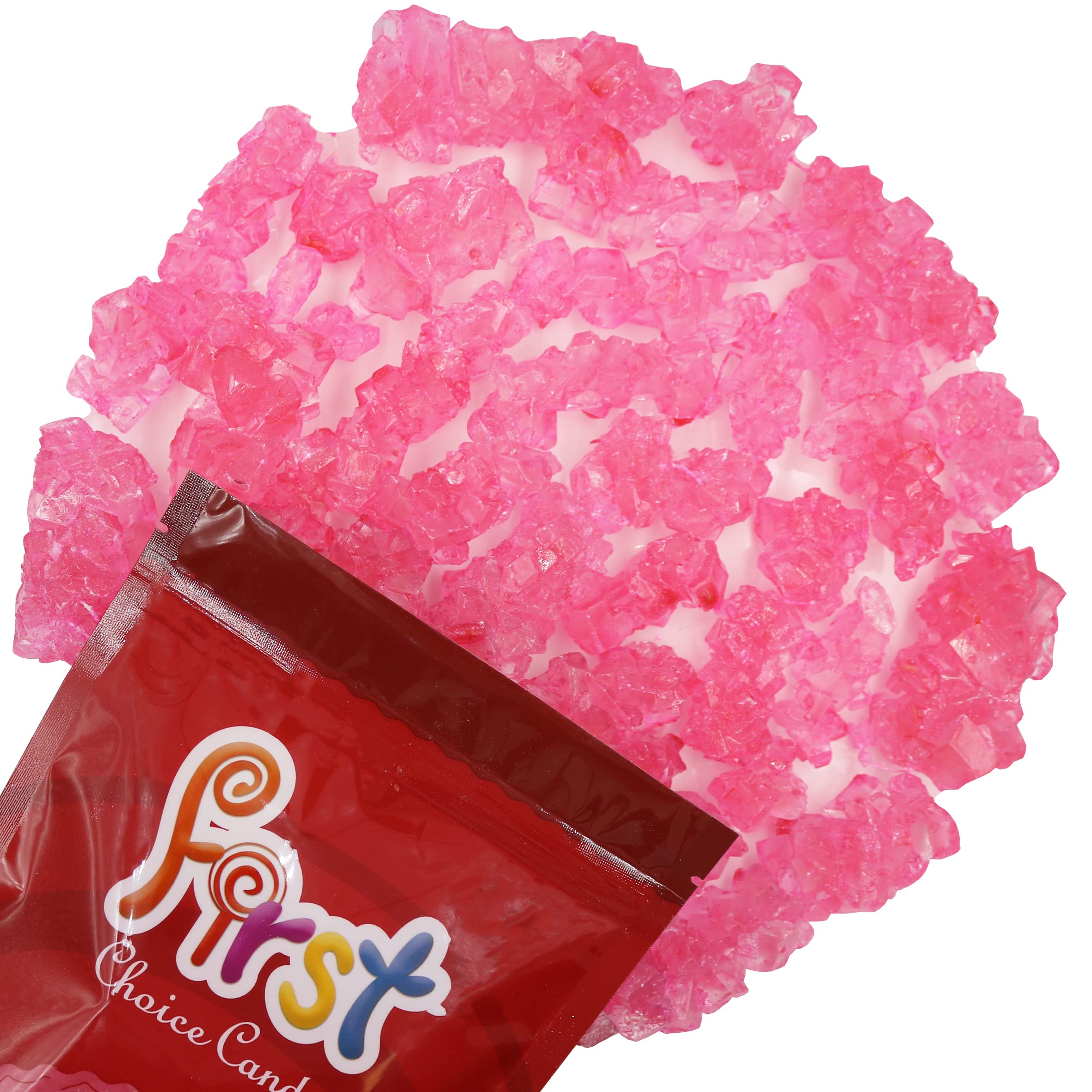 FirstChoiceCandy Rock Candy Strings - 1.5 Pound Bulk Bag (Pink Cherry Flavor) | Natural Hard Candy for Parties, Weddings, Baby Showers & Dessert Decorations