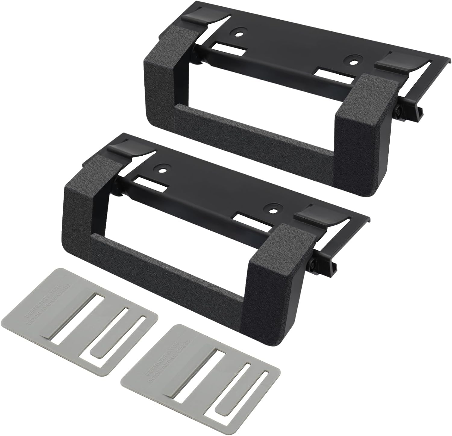 Replacement RV Refrigerator Door Handle for Dometic DM2672 DM2682 DM2872 DM2882 - 2 Pack Black Camper Fridge Handle Holder with Airing Cards | Perfect for RV, Travel Trailer & Motorhome Refrigerator Repair