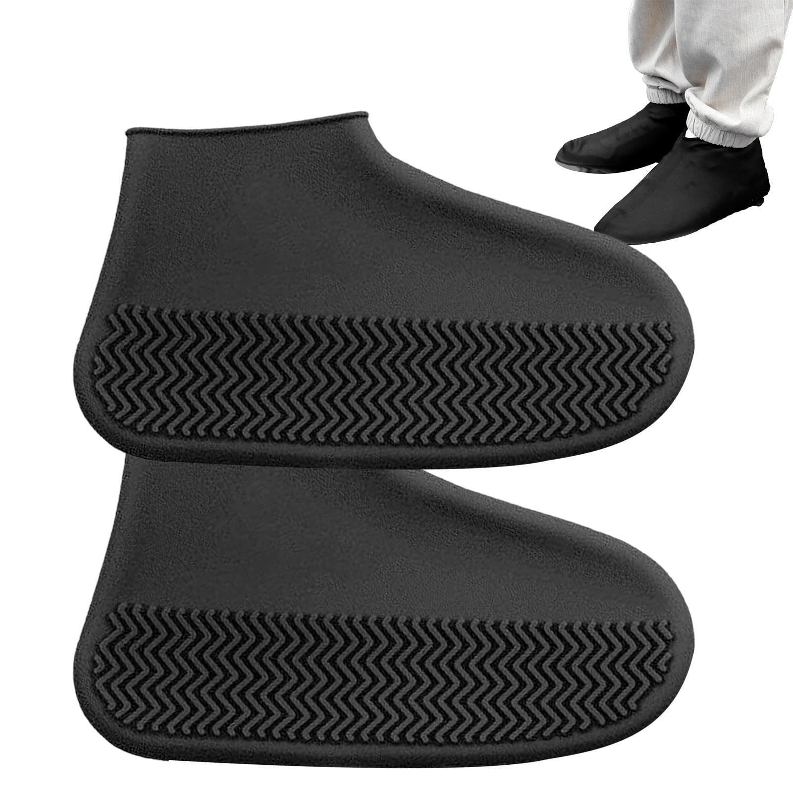 Foldable Waterproof Silicone Shoe Covers | Reusable Non-Slip Rubber Rain Boots for Women & Men - Perfect for Rainy Days, Snow Weather, Hiking & Outdoor Activities