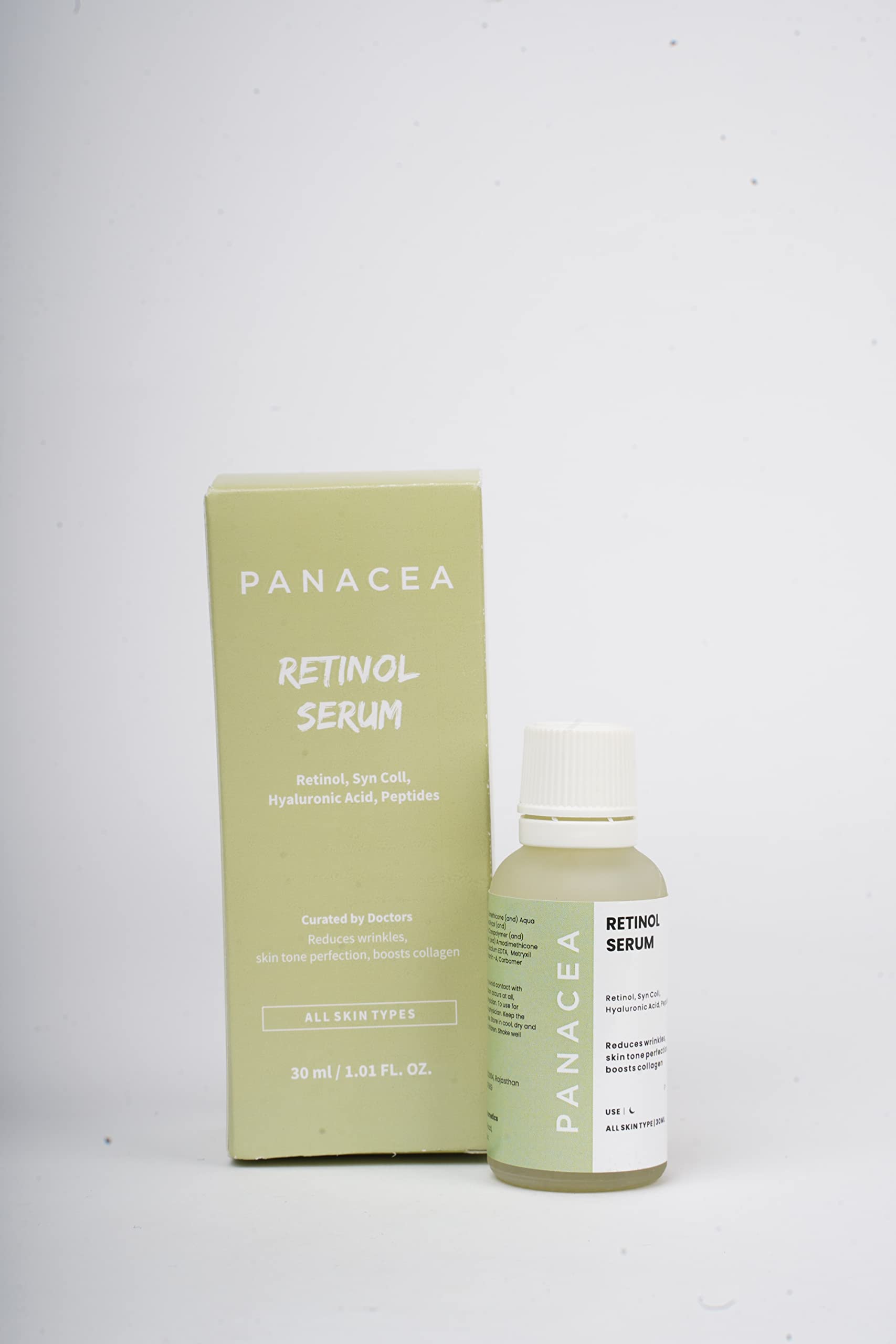 PANACEA Retinol Serum for Face - Anti-Aging & Wrinkle Treatment - Night Repair Cream for Dry Skin - Best Skincare Gift for Women & Men