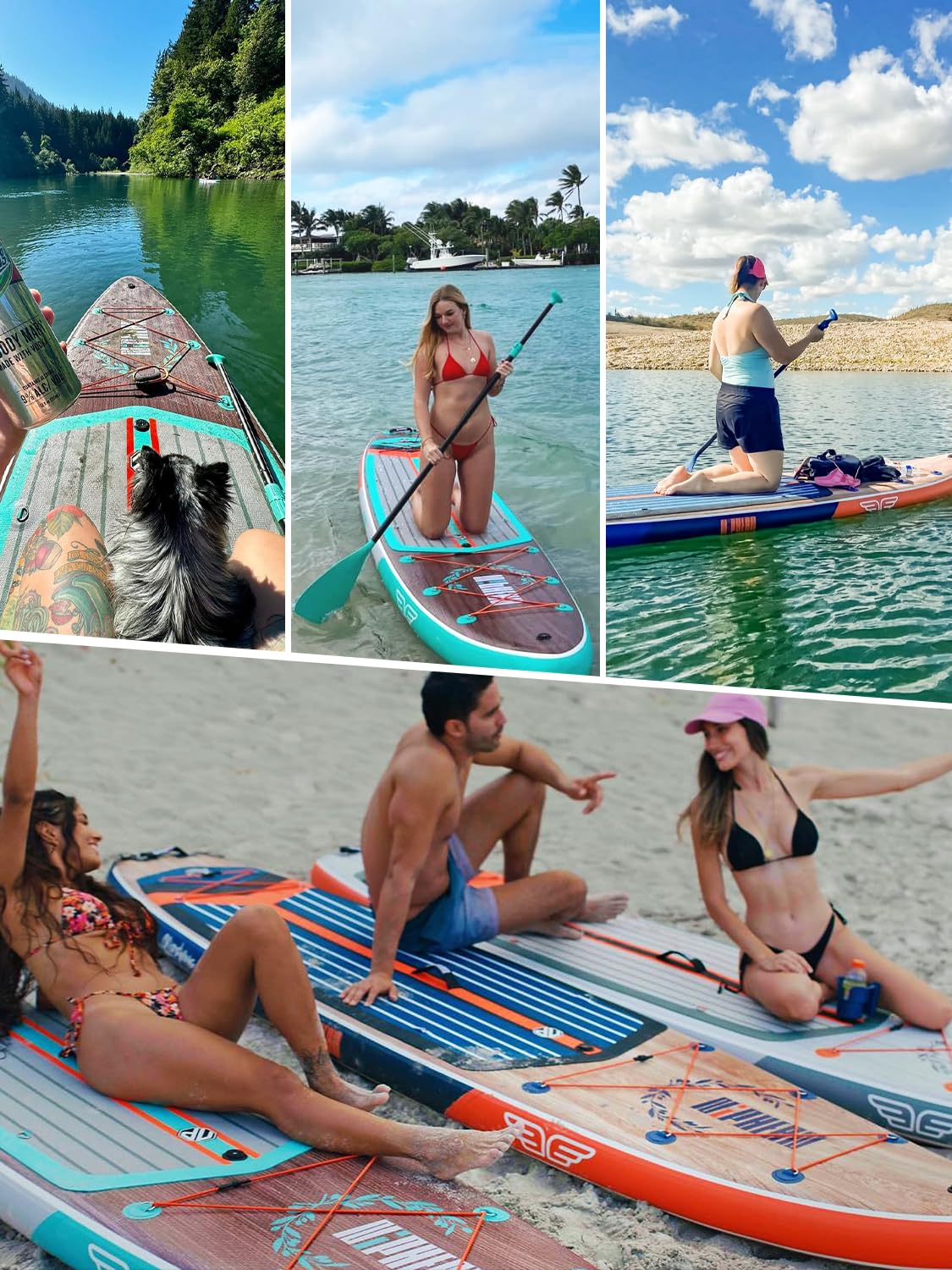 **Niphean Extra Large Inflatable Stand Up Paddle Board (SUP) for 2-3 People – Family-Friendly SUP with Beginner Balanced Wing, Waterproof Phone Pouch, Lightweight & Durable – Perfect for Lakes, Rivers & Ocean Adventures**